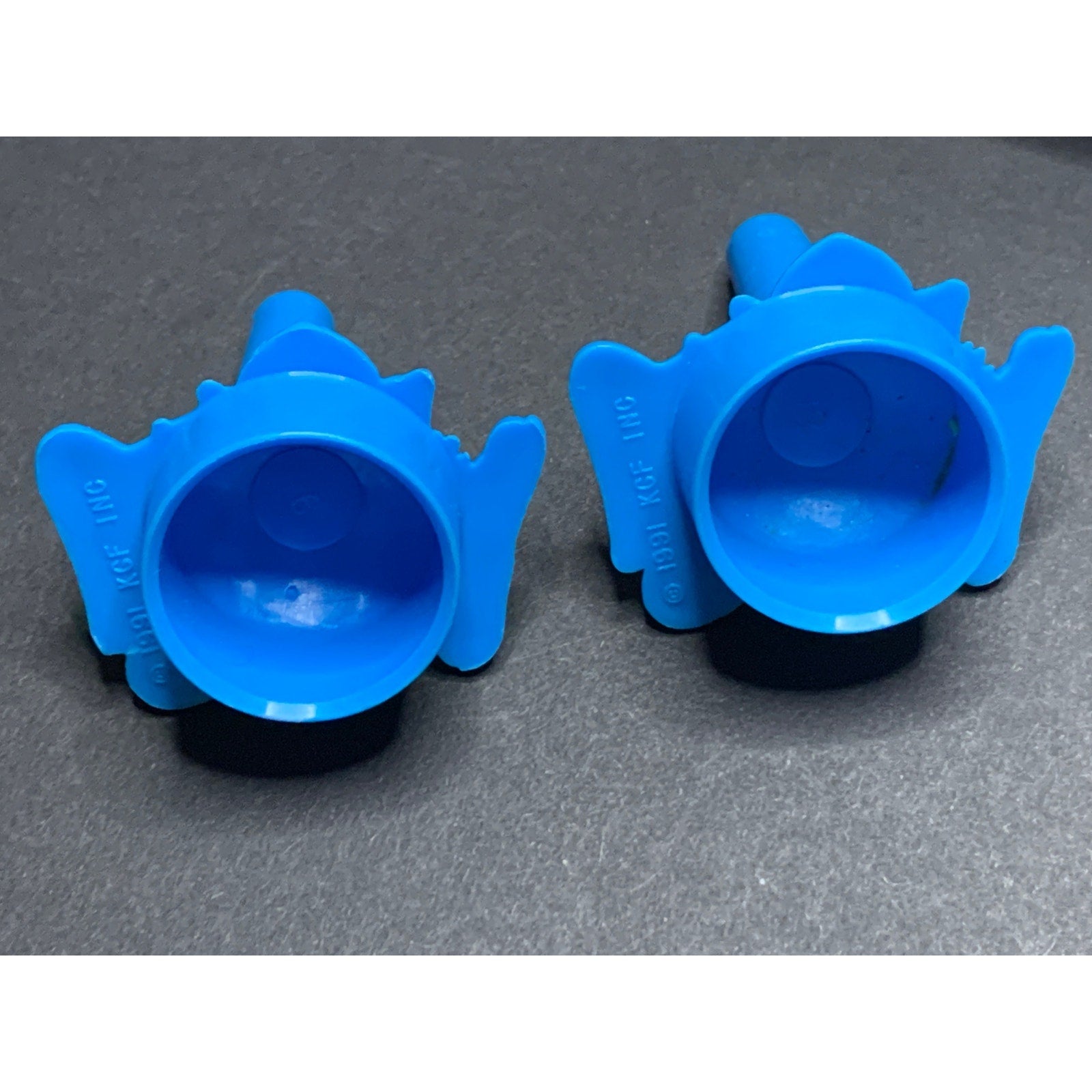 Vintage 1991 Kool-Aid Man Bottle Toppers Blue KGF Inc Promo Lot of 2