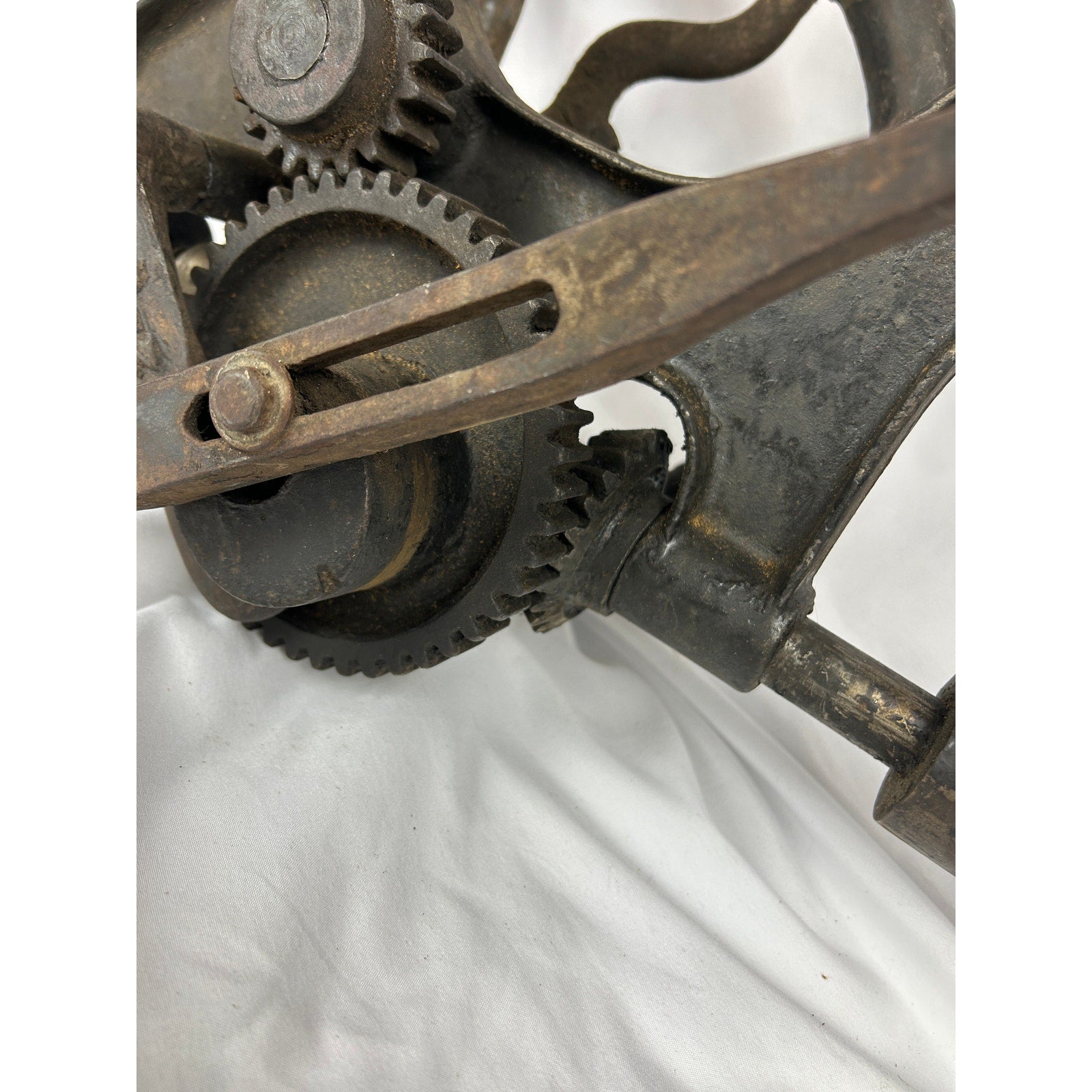 Antique Champion Blower Forge Post Drill Lancaster PA Hand Crank Drill