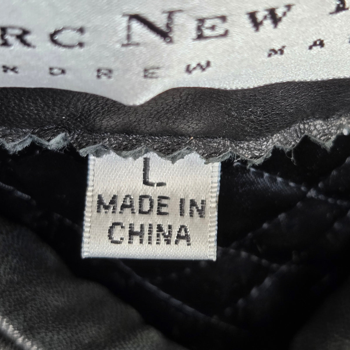 Marc New York Andrew Marc Women's L Black Leather Thermolite Car Coat Jacket