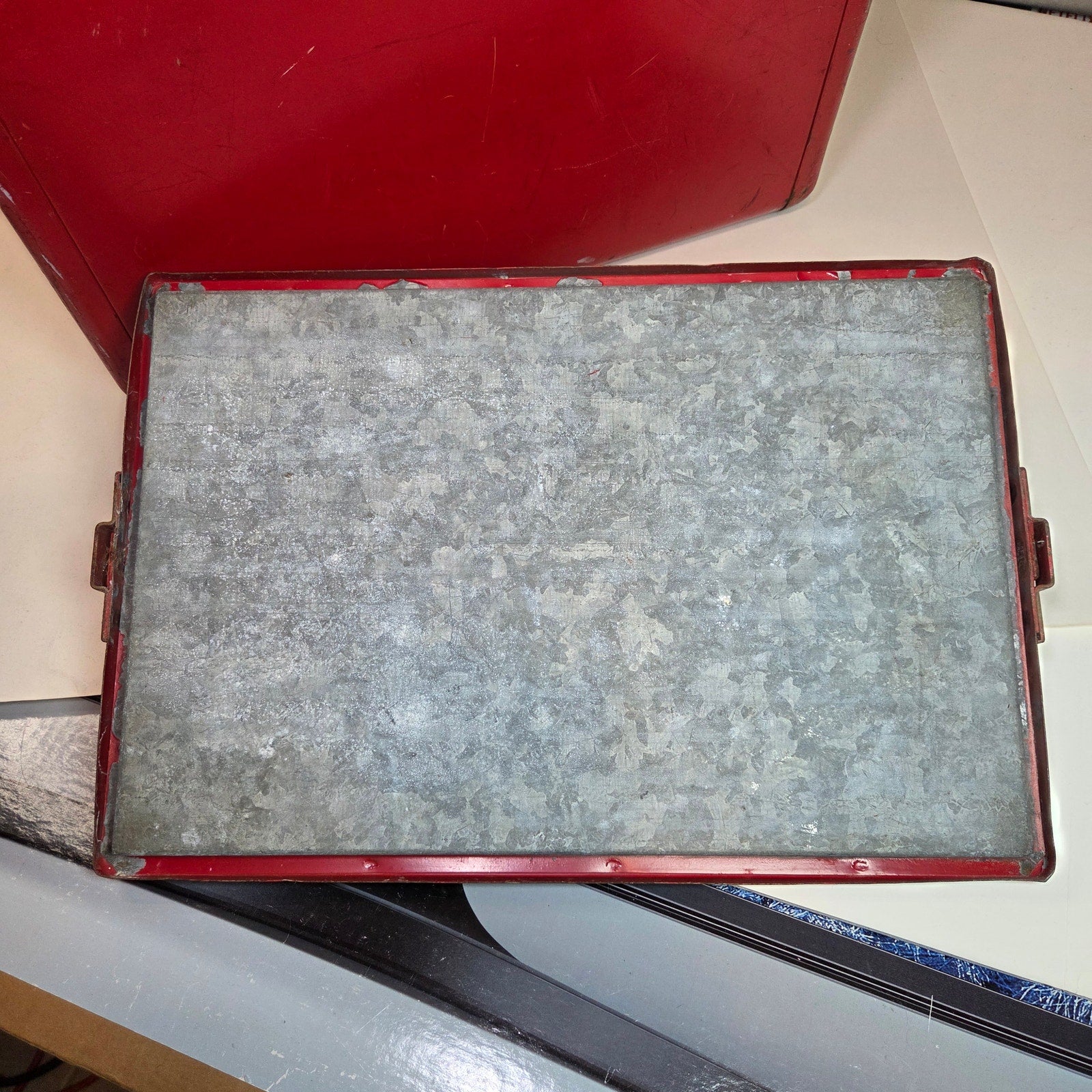 Vintage 1950s Coca-Cola Cavalier Metal Cooler w/ Tray & Opener Chattanooga TN