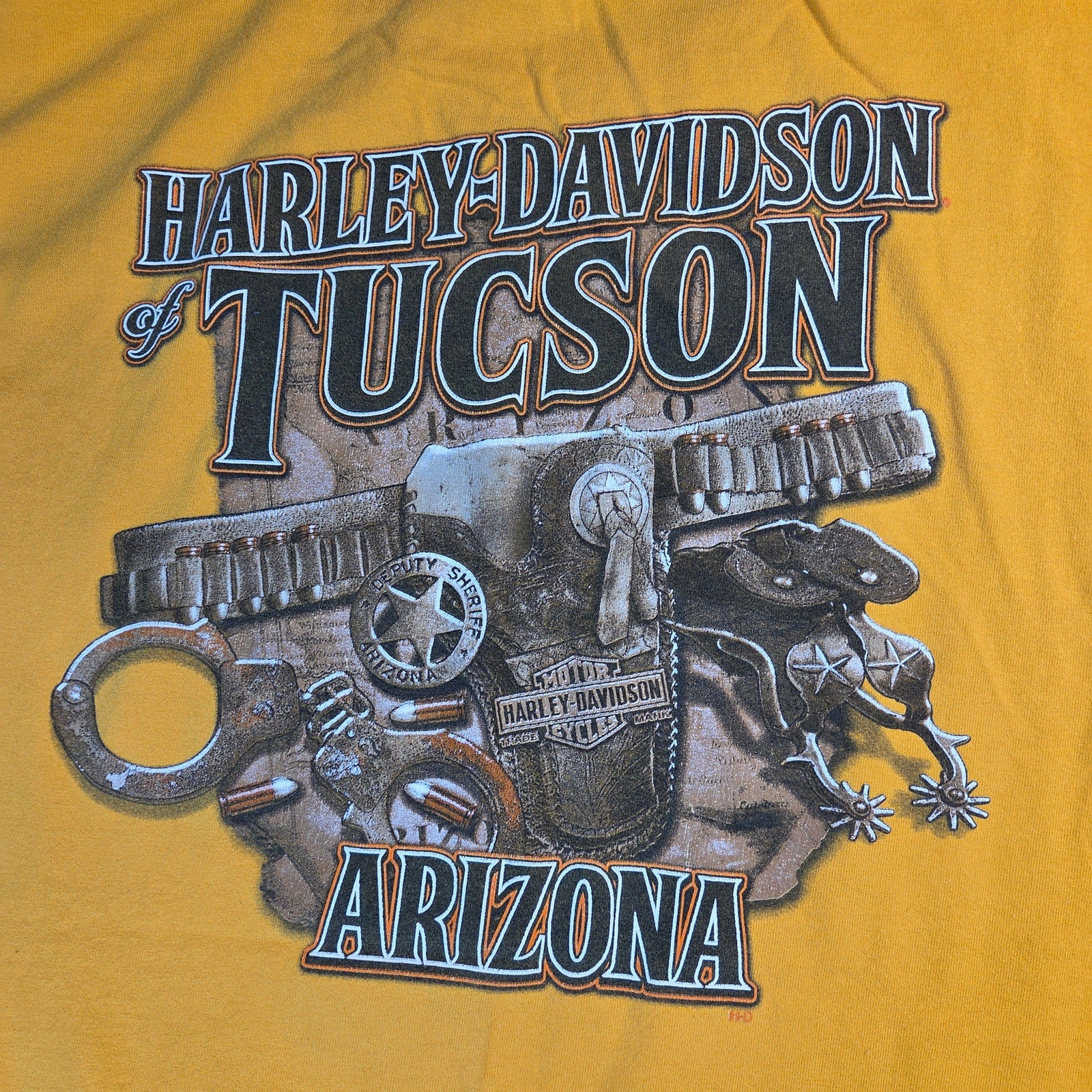 Harley Davidson Tucson Arizona 2015 Dealer Graphic T Shirt Mens Medium USA