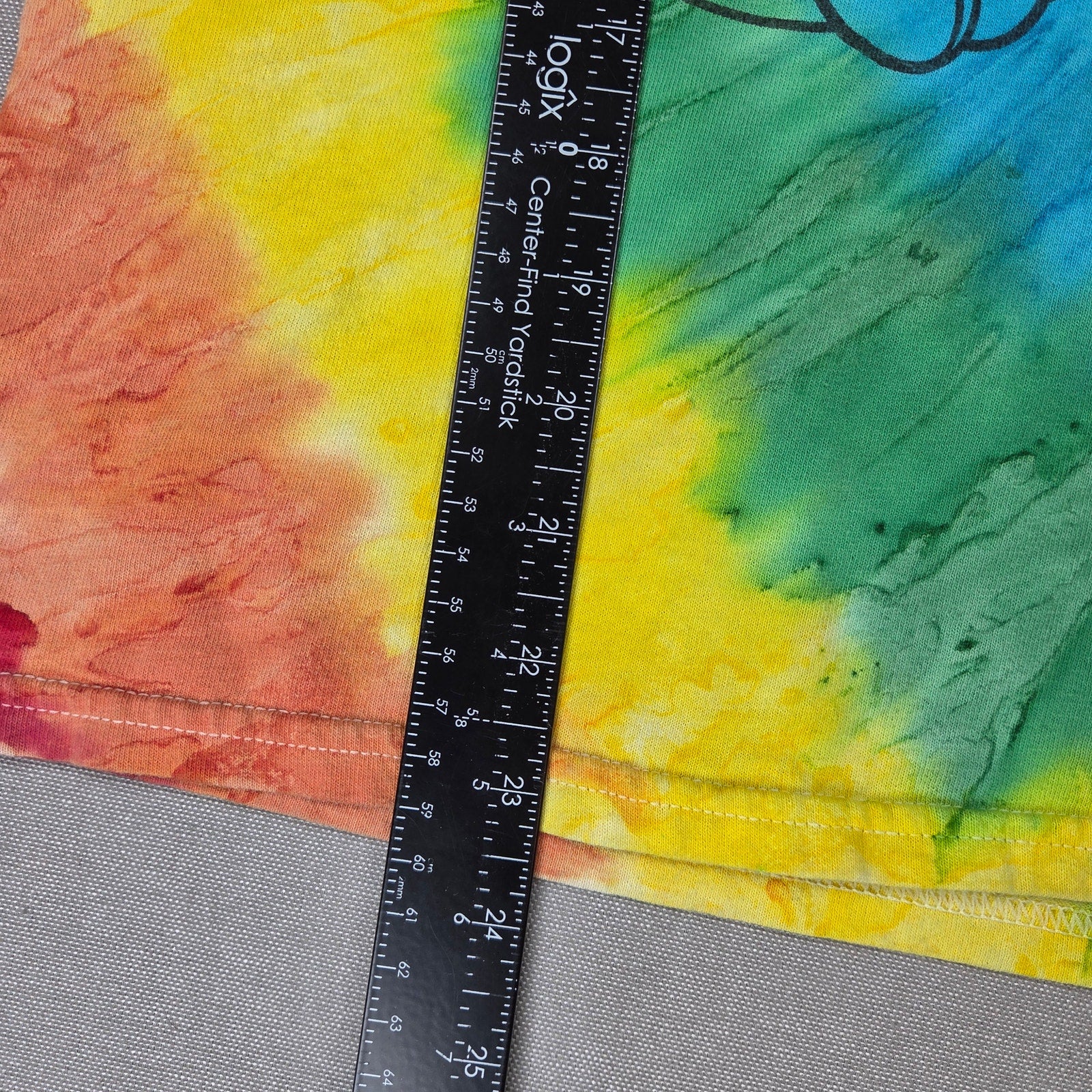 Disney Mickey Mouse Tie Dye Graphic T Shirt Adult Large Rainbow Spiral Tee