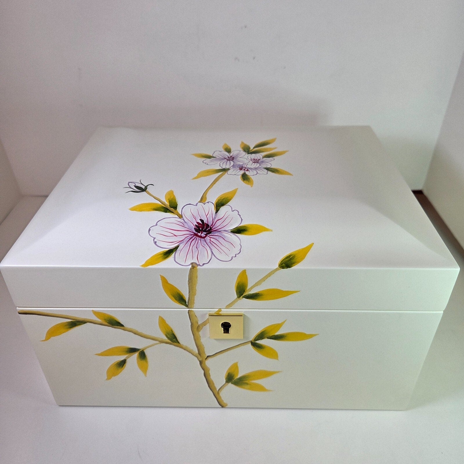 The Eloise Floral Design Jewelry Box w/Cremation Urn 10" x 8" x 6"