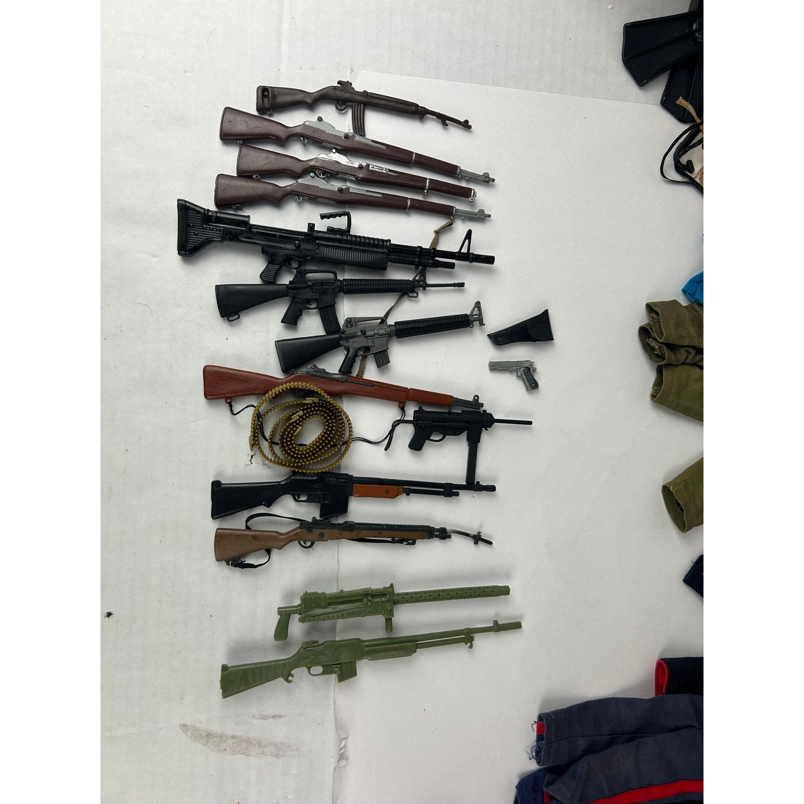 Vintage GI Joe Lot Two Figures Footlocker Uniforms Weapons Accessories