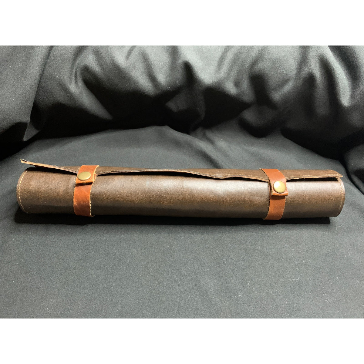 Vintage Marlboro Leather Roll Up Chess Checkers Travel Game Complete 34 Pieces