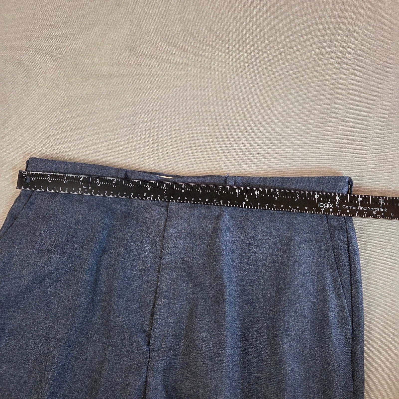 Vintage 1970s B.P. Britches Blue Dress Slacks 38x27 Wool Blend USA Made