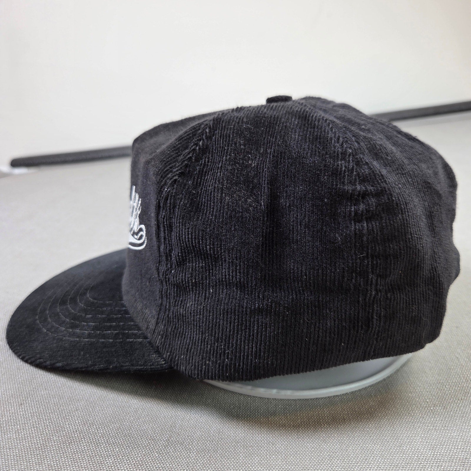 Vintage Schmidt Beer Black Corduroy Snapback Hat Made In USA VTG OSFM