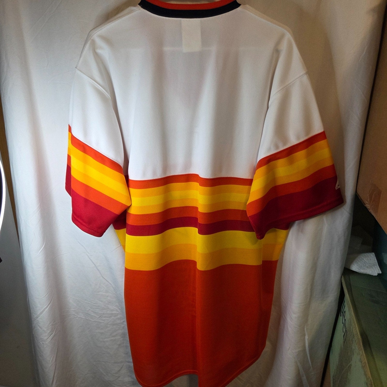 Nolan Ryan Auto Stat Jersey 19/34 NWT Astros XL COA MLB Majestic Rare