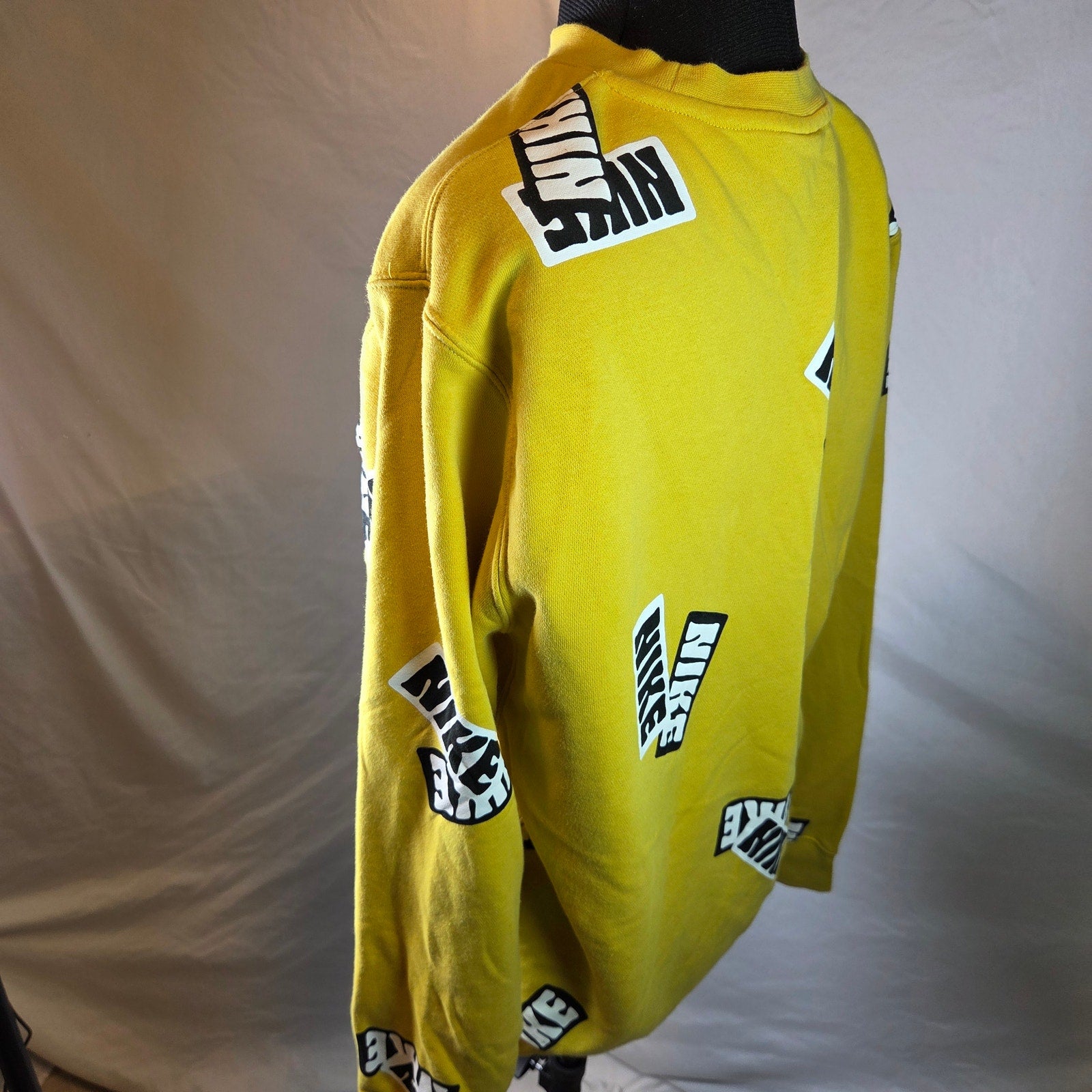 Nike Sportswear Sport Essentials+ All Over Logo Long Sleeve Shirt M Yellow