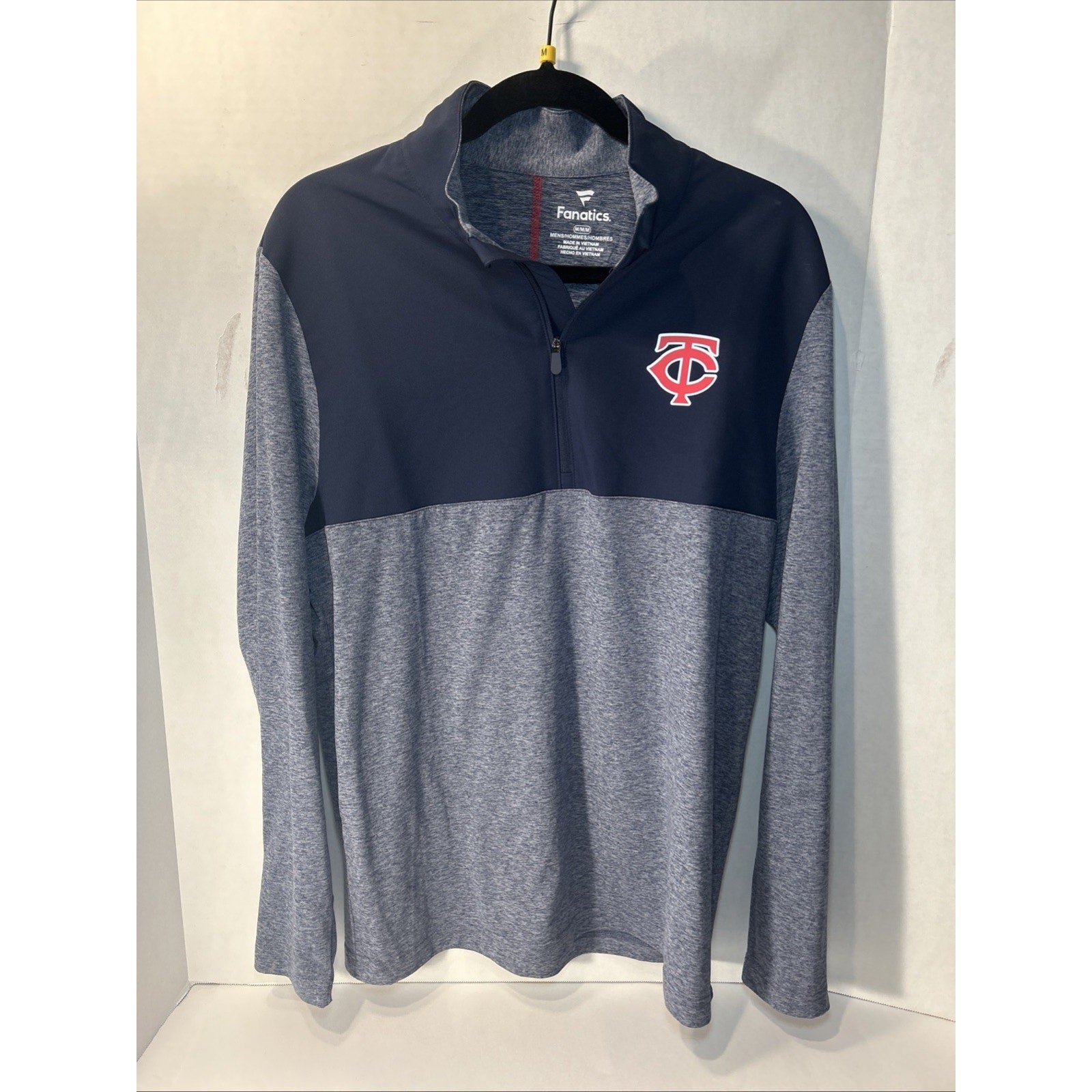 Minnesota Twins Fanatics Poly Blend, quarter zip, Long Sleeve Size M
