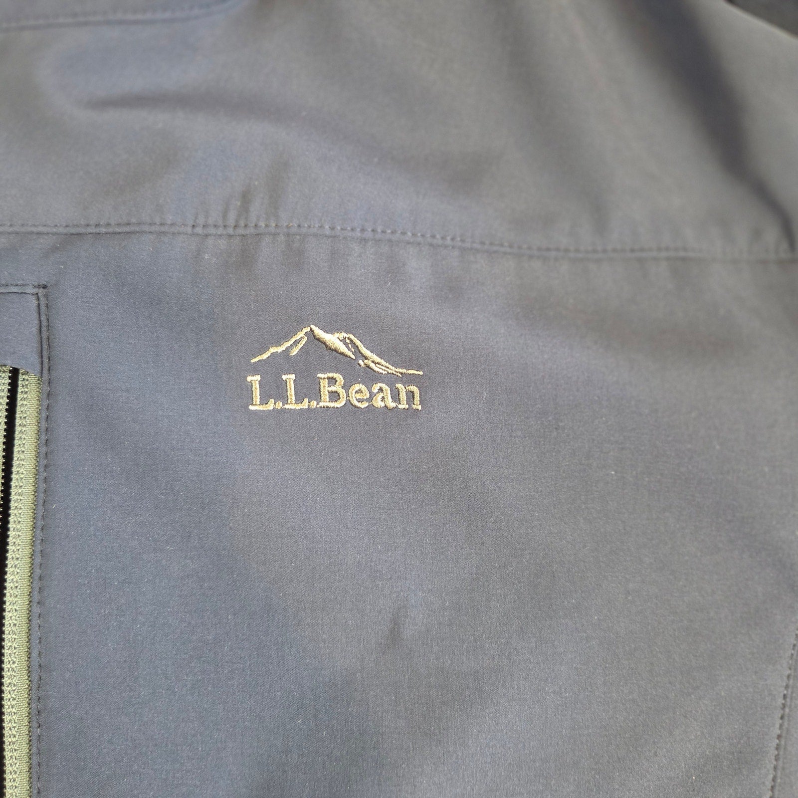 L.L.Bean Softshell Jacket Men’s XL Blue Full Zip Wind Water Resistant