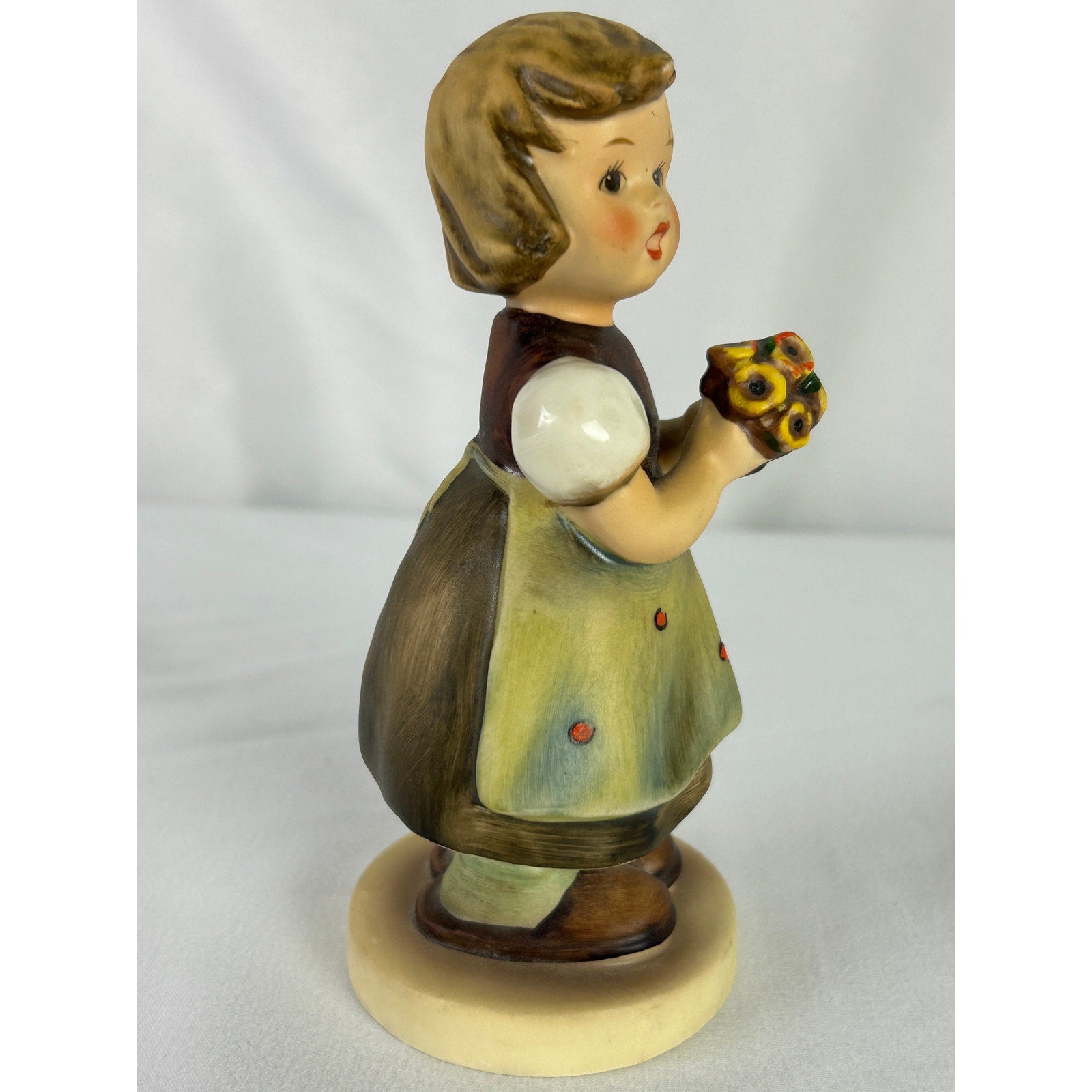 Goebel For Mother Figurine W Germany Girl With Flowers Statue