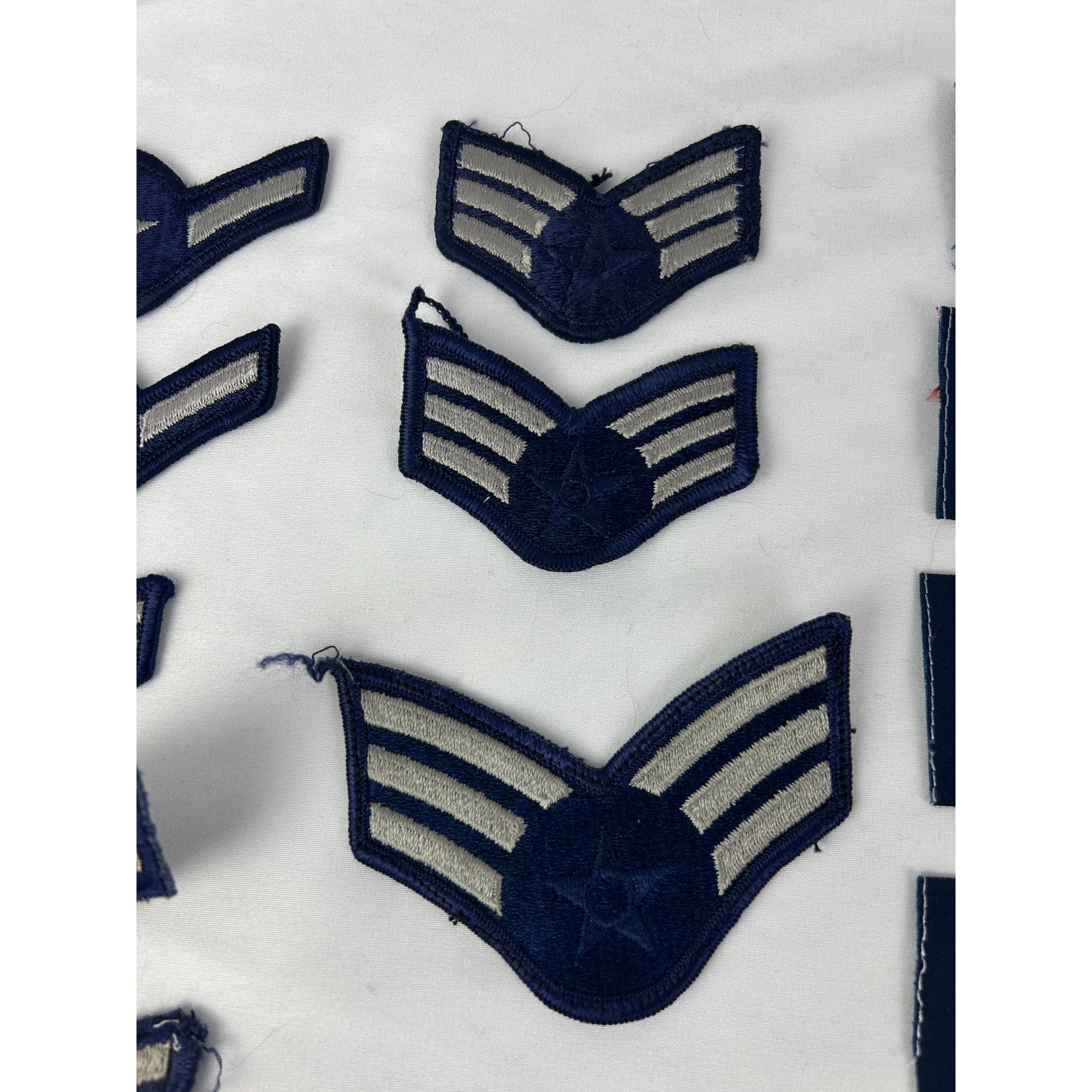 Vintage USAF Rank Patch Lot 25pc Chevron Eagle Insignia Military 22 pieces