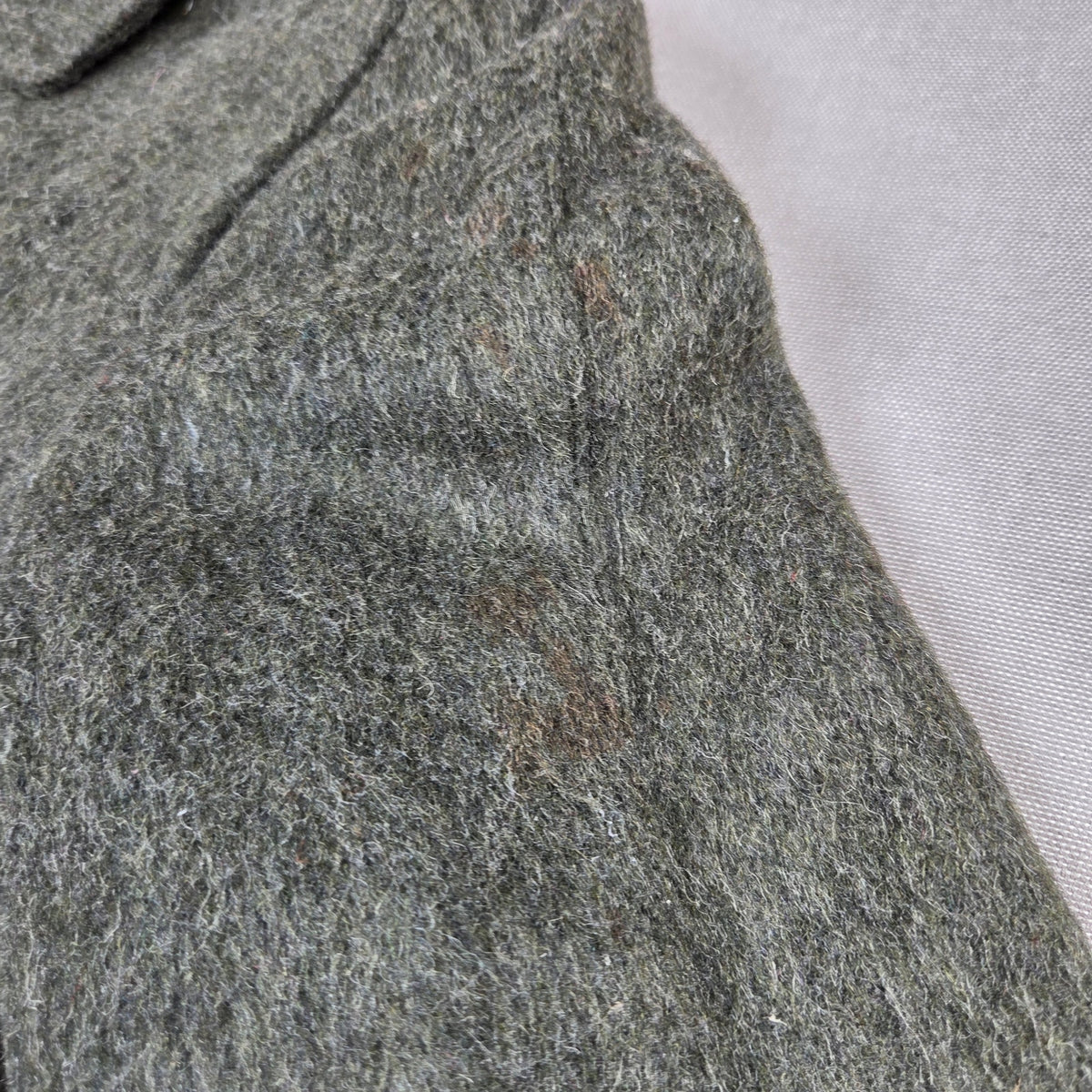 Vintage Hummelsheim Wool Coat Kids EU 140 Green Long Overcoat Germany 75% Wool