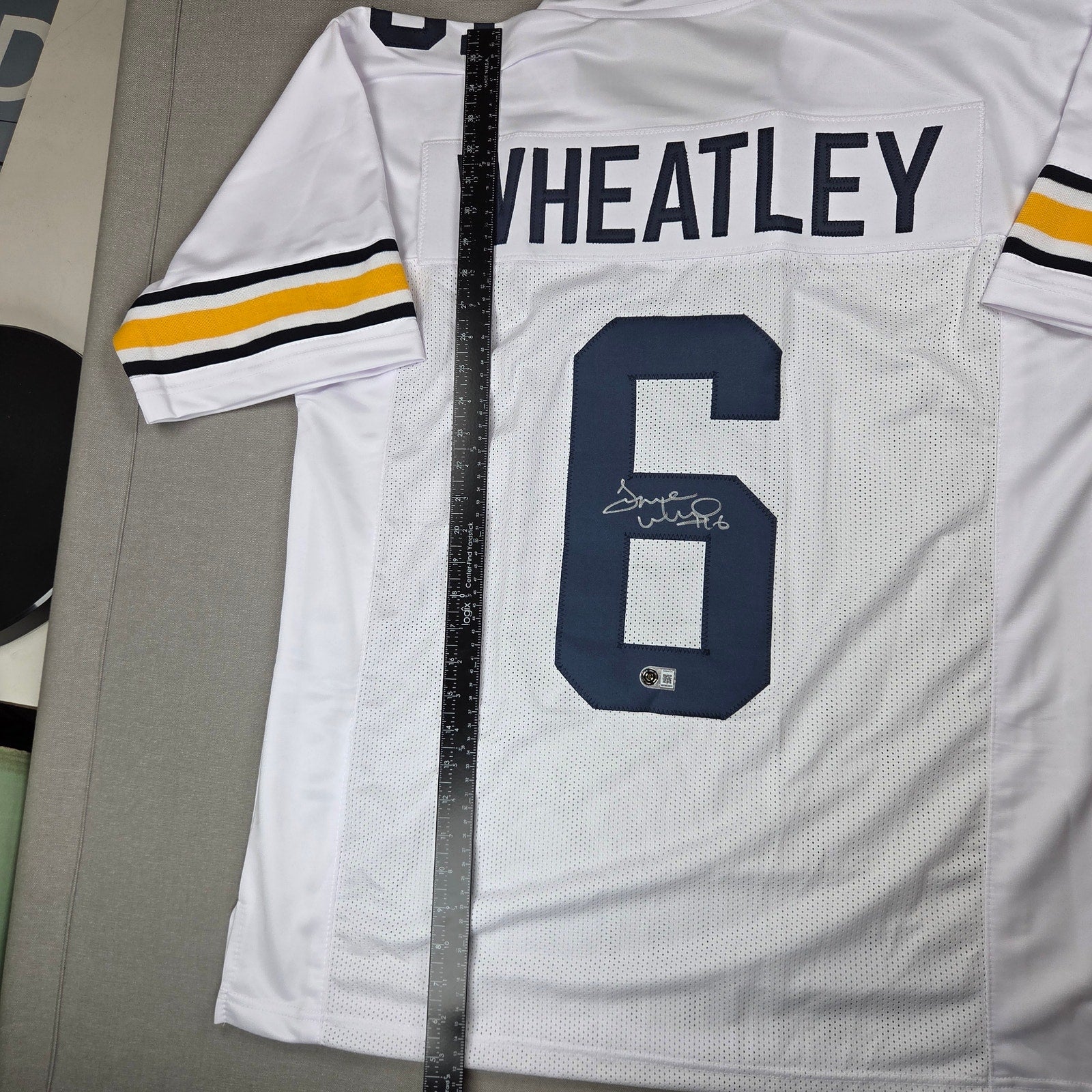 Tyrone Wheatley Signed Michigan Wolverines Custom Jersey BAS Witness Auto RB