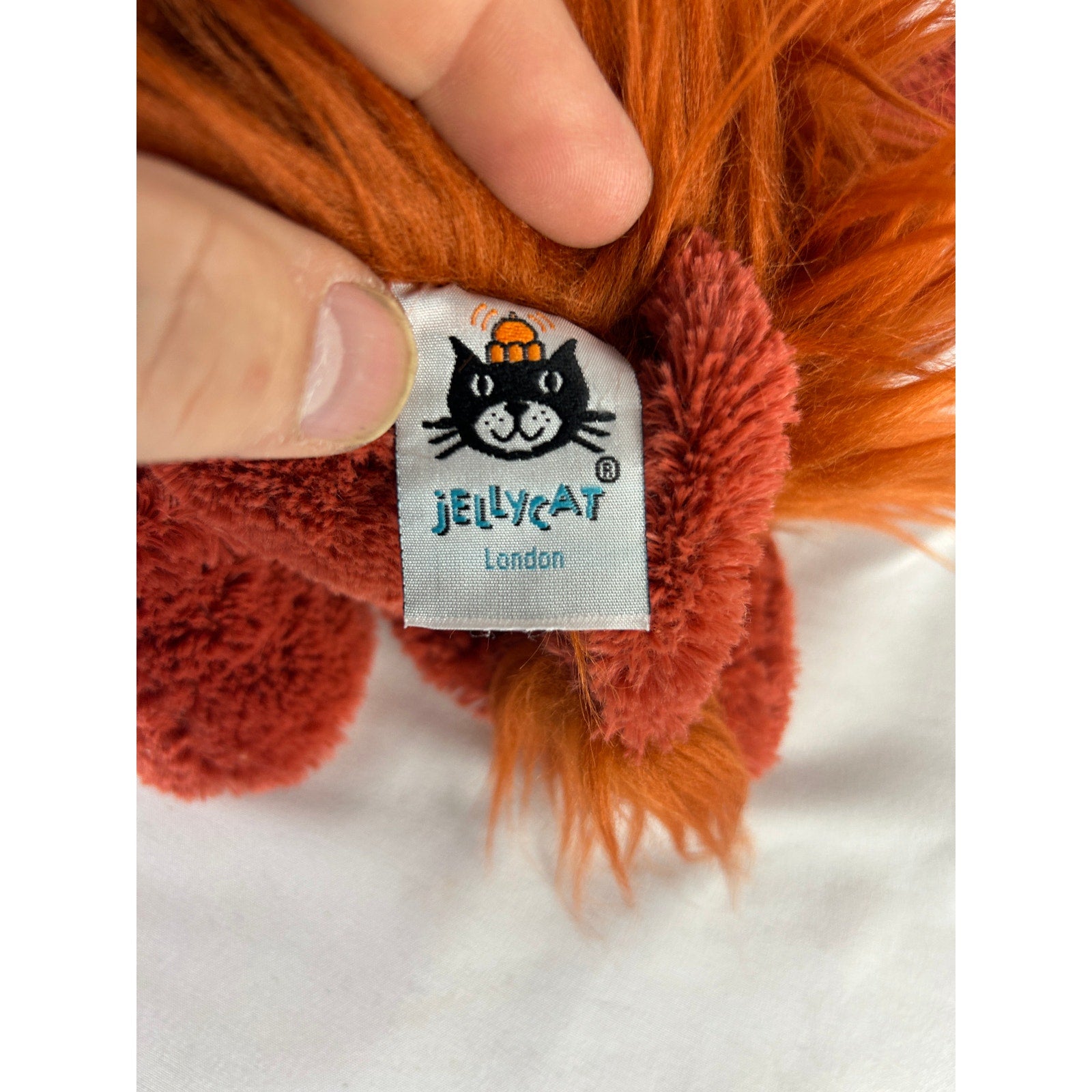 Jellycat Viggo Mammoth Plush Stuffed Animal Orange Woolly Mammoth Retired