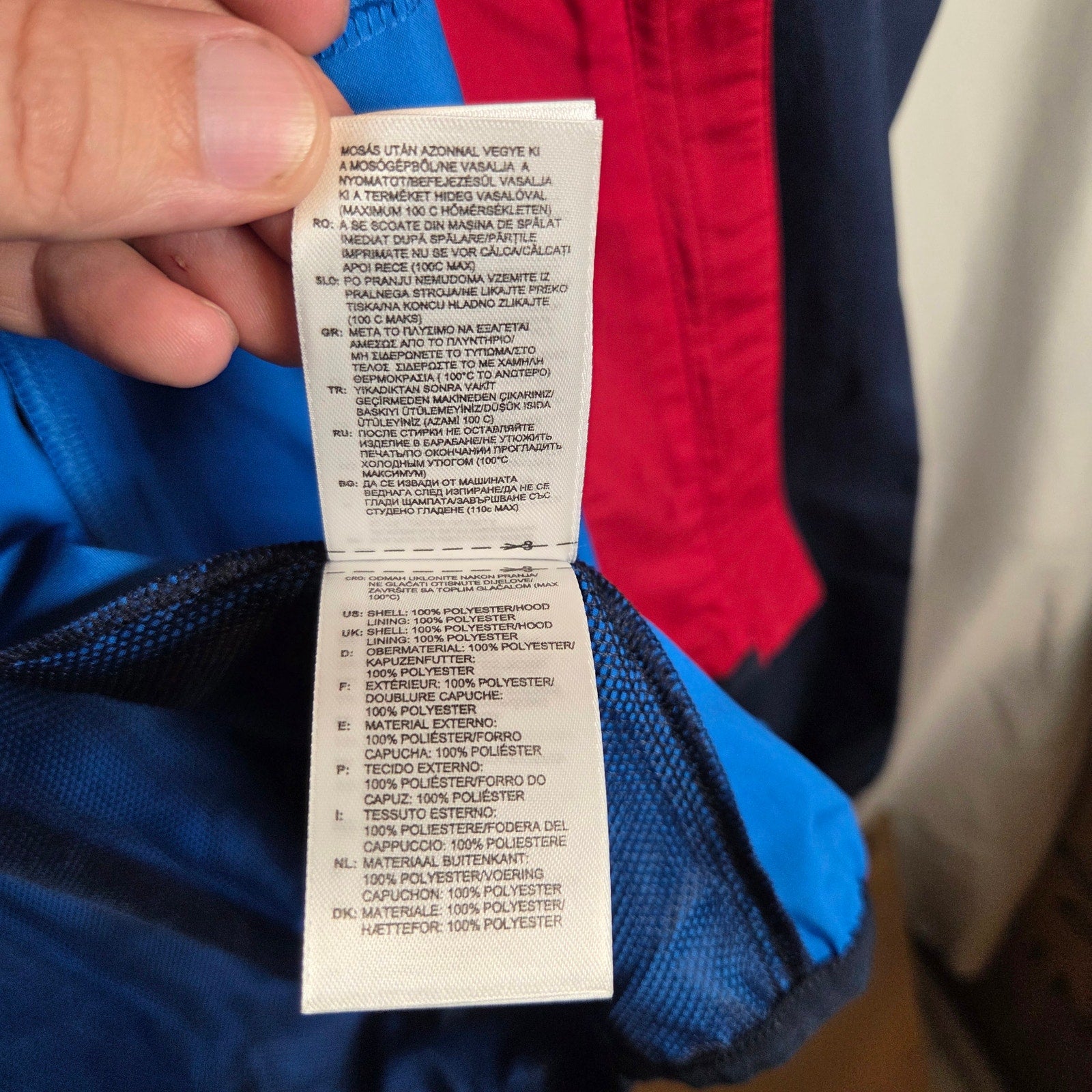 Adidas Skateboarding Climaproof Windbreaker Jacket L Blue Red White 2014