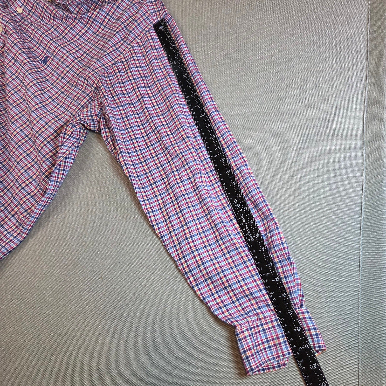 Polo Ralph Lauren 3XLT Plaid Cotton Button Down Shirt Long Sleeve Tall