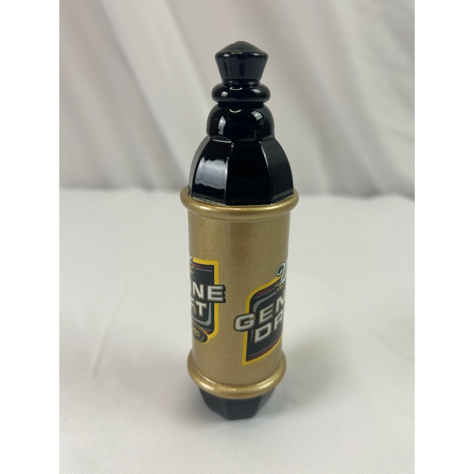 Vintage Miller Genuine Draft MGD Gold Black Beer Tap Handle Breweriana 5 Inch