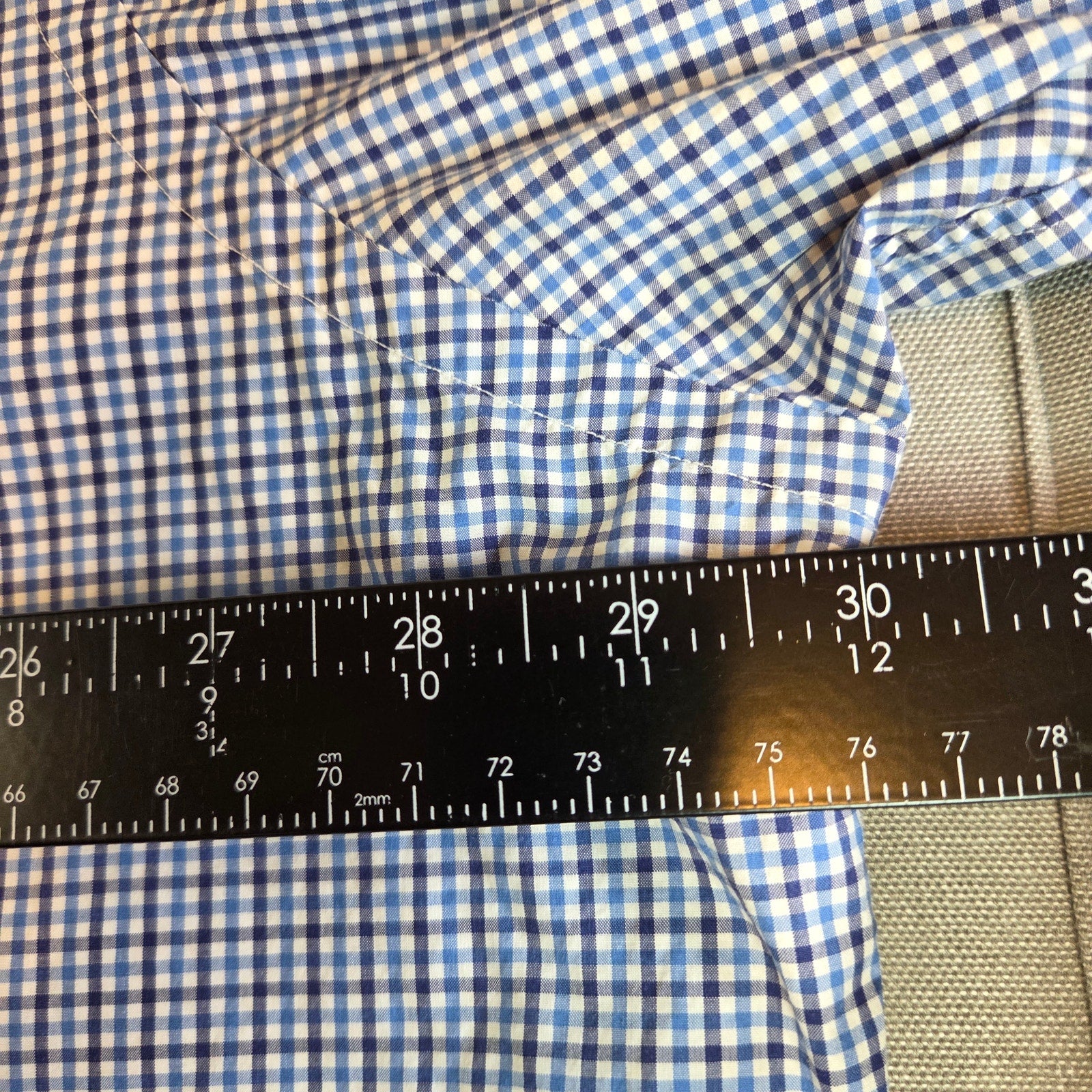 Polo Ralph Lauren 2XLT Blue Gingham Button Down Shirt Cotton Long Sleeve