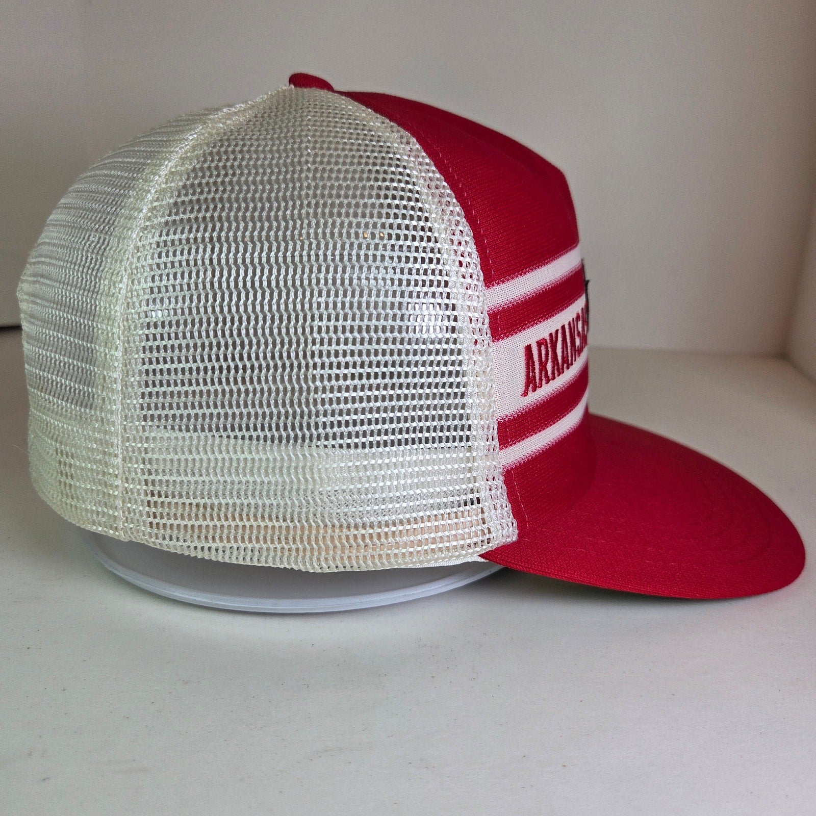 Vintage Arkansas Razorbacks Trucker Hat Mesh Snapback Made USA 70s 80s