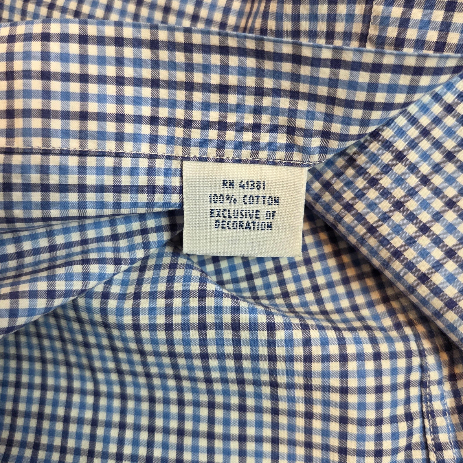 Polo Ralph Lauren 2XLT Blue Gingham Button Down Shirt Cotton Long Sleeve