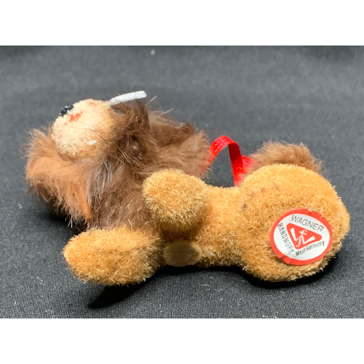 Vintage Wagner Handwork Flocked Lion Ornament West Germany Kunstlerschutz
