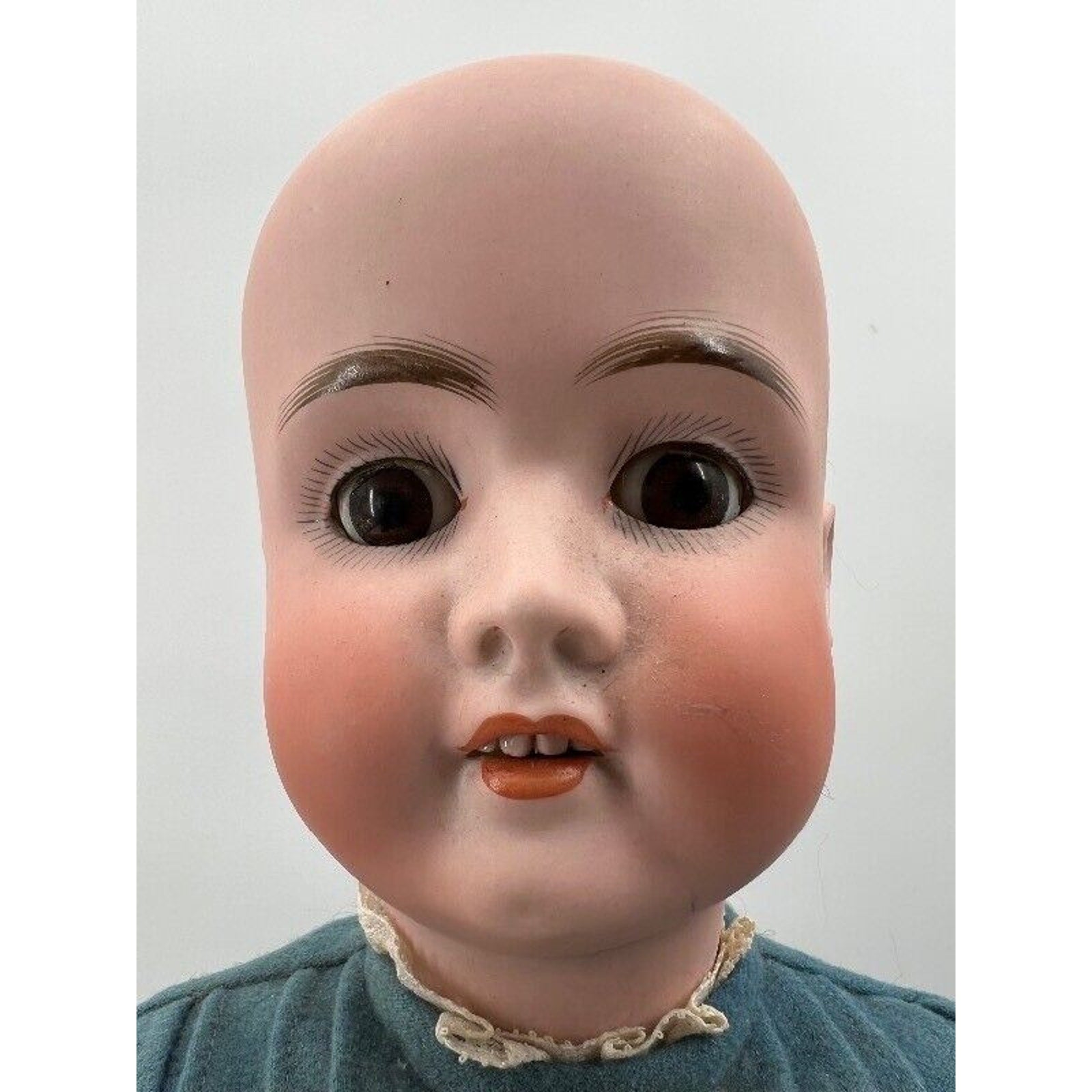 Antique 1906 Schoenau & Hoffmeister Bisque Doll 22” Open Mouth Compo Body
