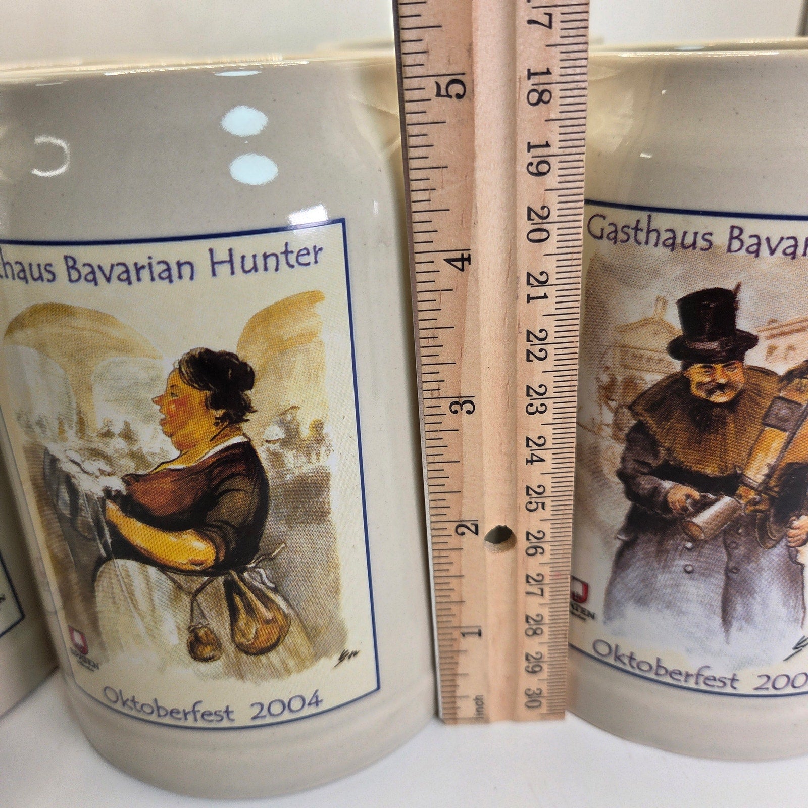 Spaten München Beer Steins Lot of 5 Gasthaus Bavarian Hunter 0.5 L 2003-07