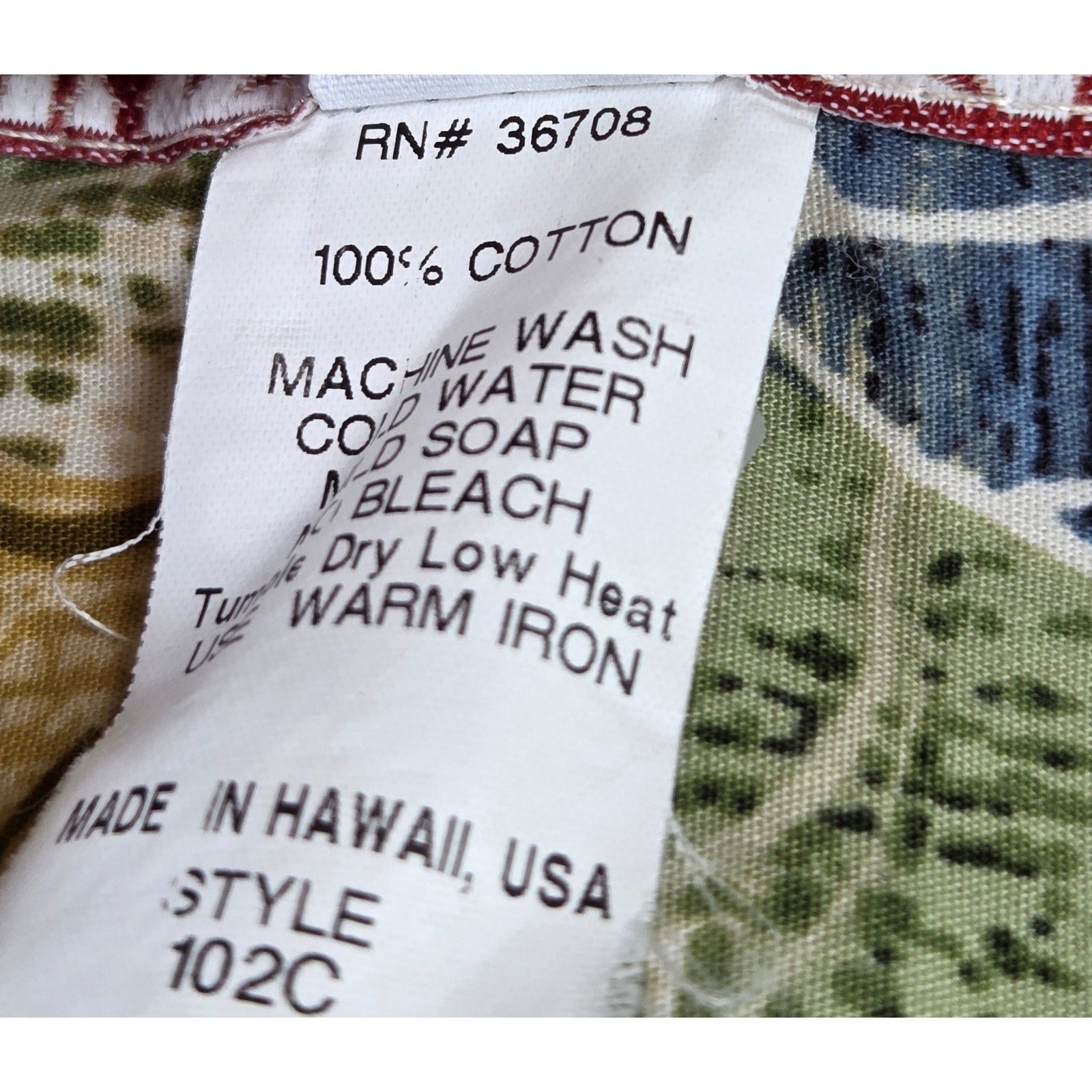 RJC Hawaii USA Aloha Shirt Mens Small Cotton Tropical Camp Button Up