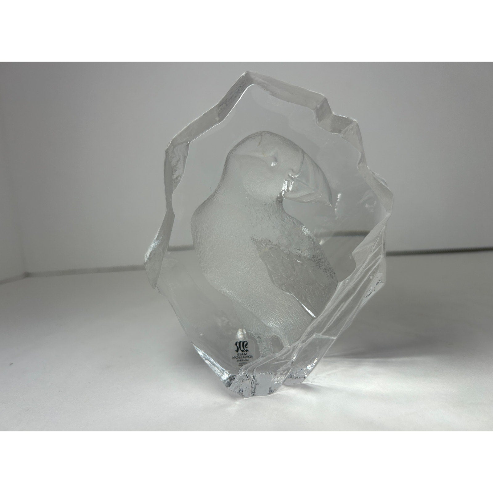 Mats Jonasson Maleras Full Lead Crystal Puffin Bird 3910 Signed Wildlife Art