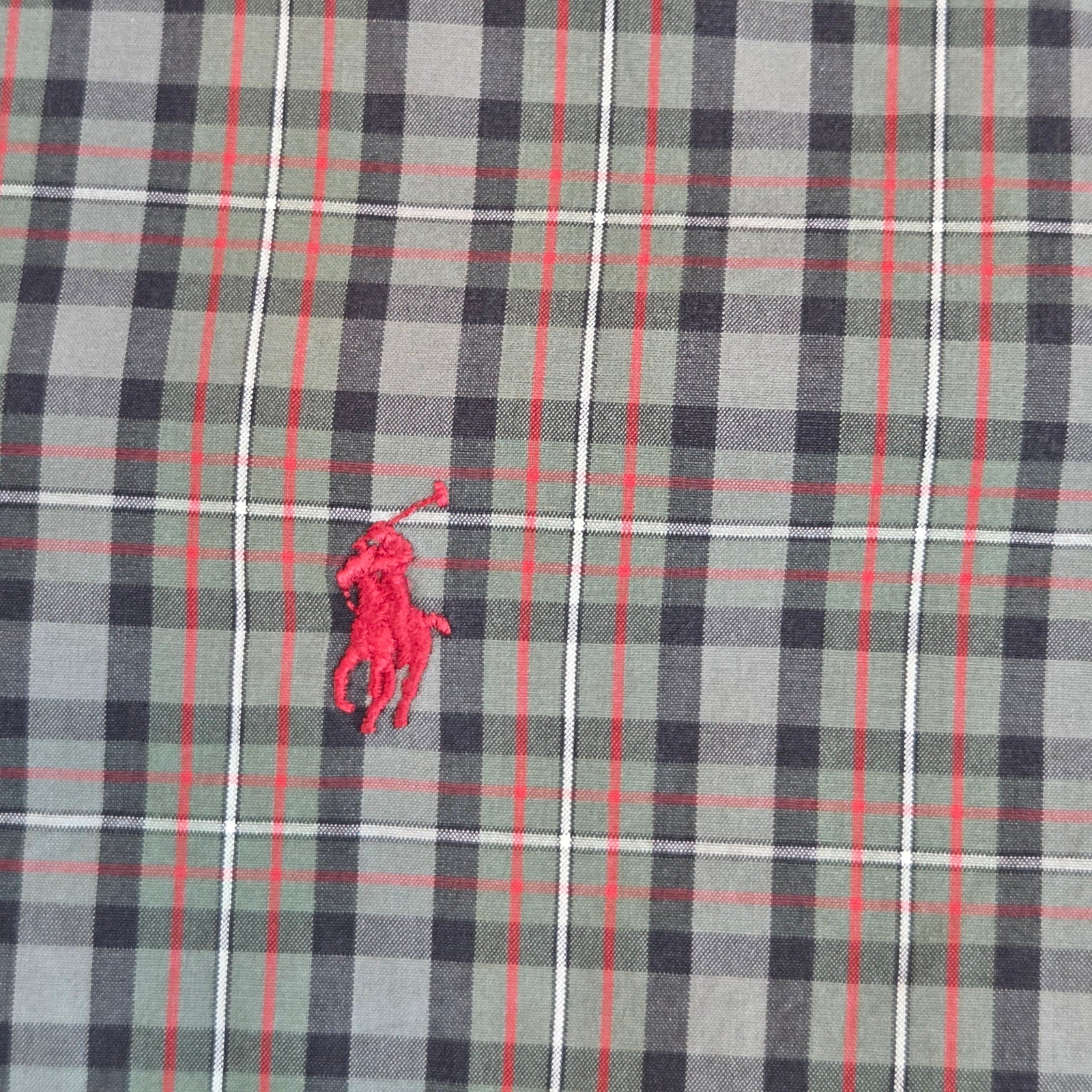 Ralph Lauren Classic Fit Plaid Button Down Shirt XL 17½ Cotton Long Sleeve
