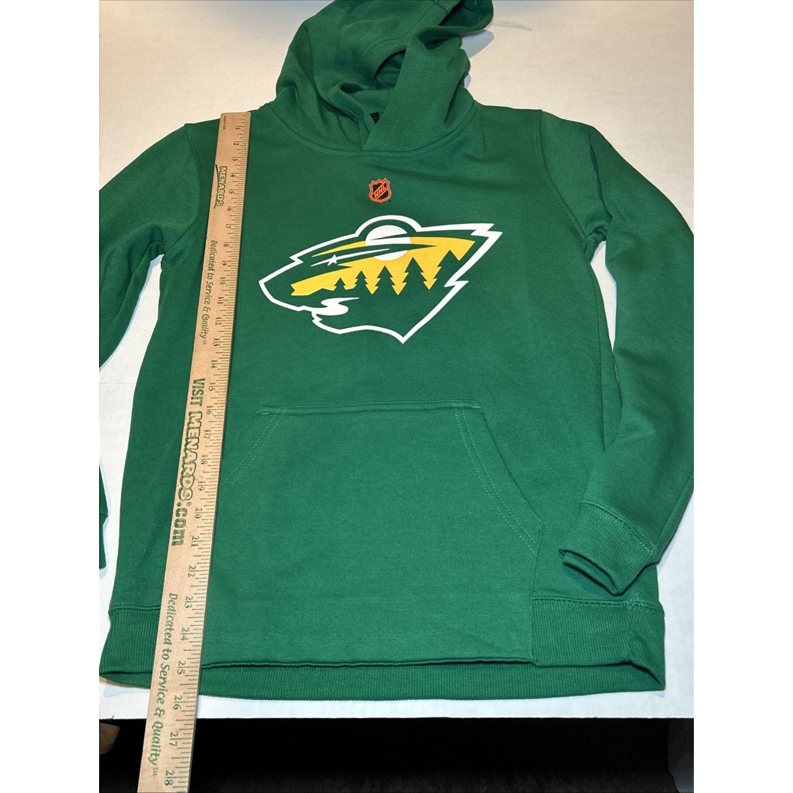 Minnesota Wild Throwback Colors Hooded Sweatshirt Outer Stuff Youth Size XL