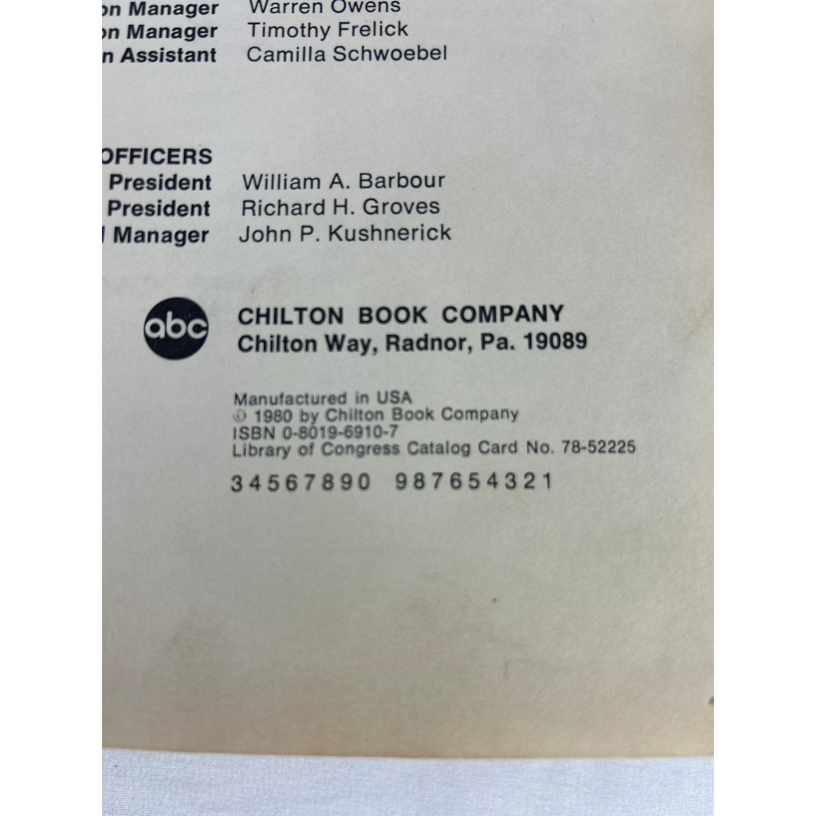 1980 Chilton Truck & Van Repair Manual 1973-1980 Pickups Vans RVs Hardcover