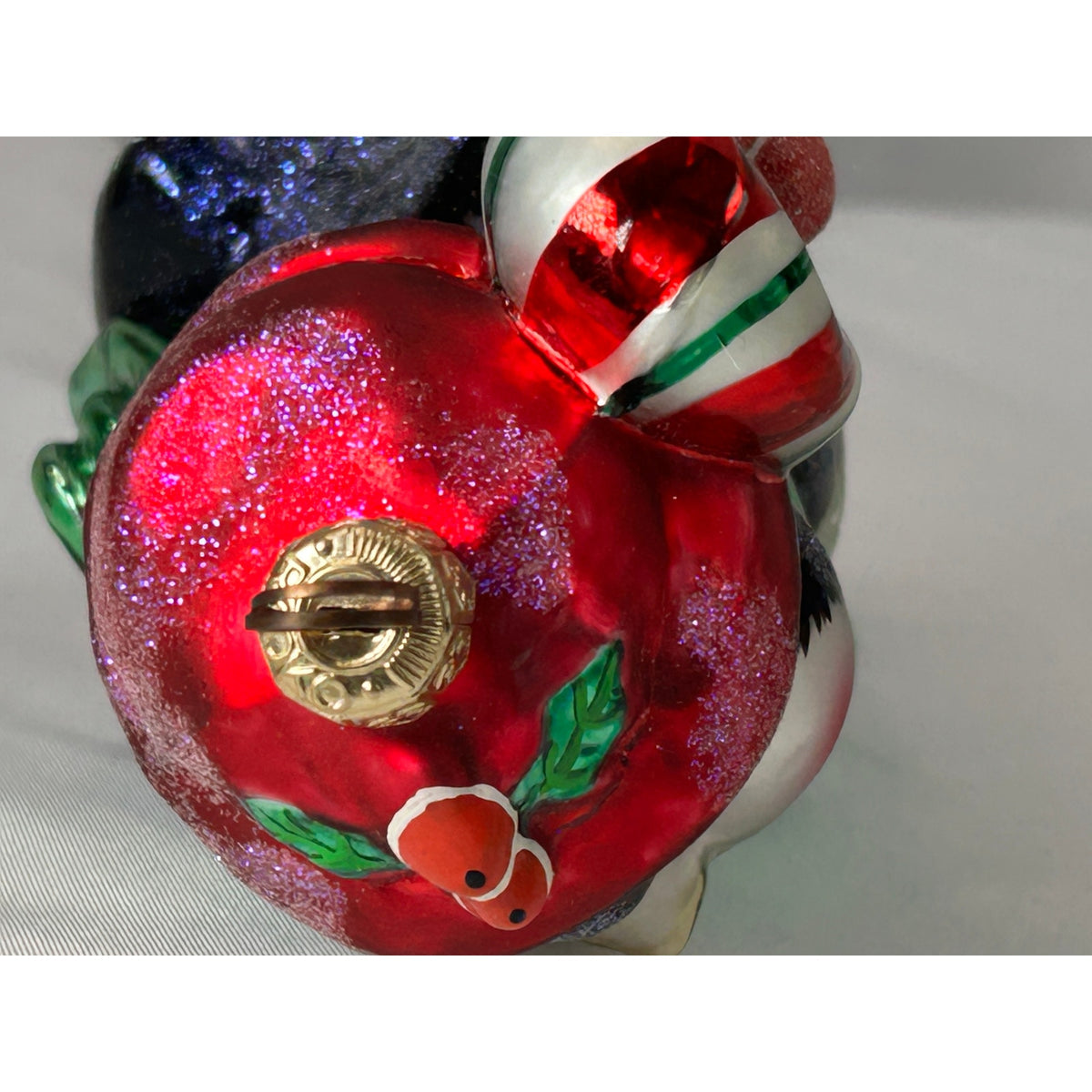 Christopher Radko Peppermint Penny Penguin 1999 99-047-0 Glass Ornament 5"