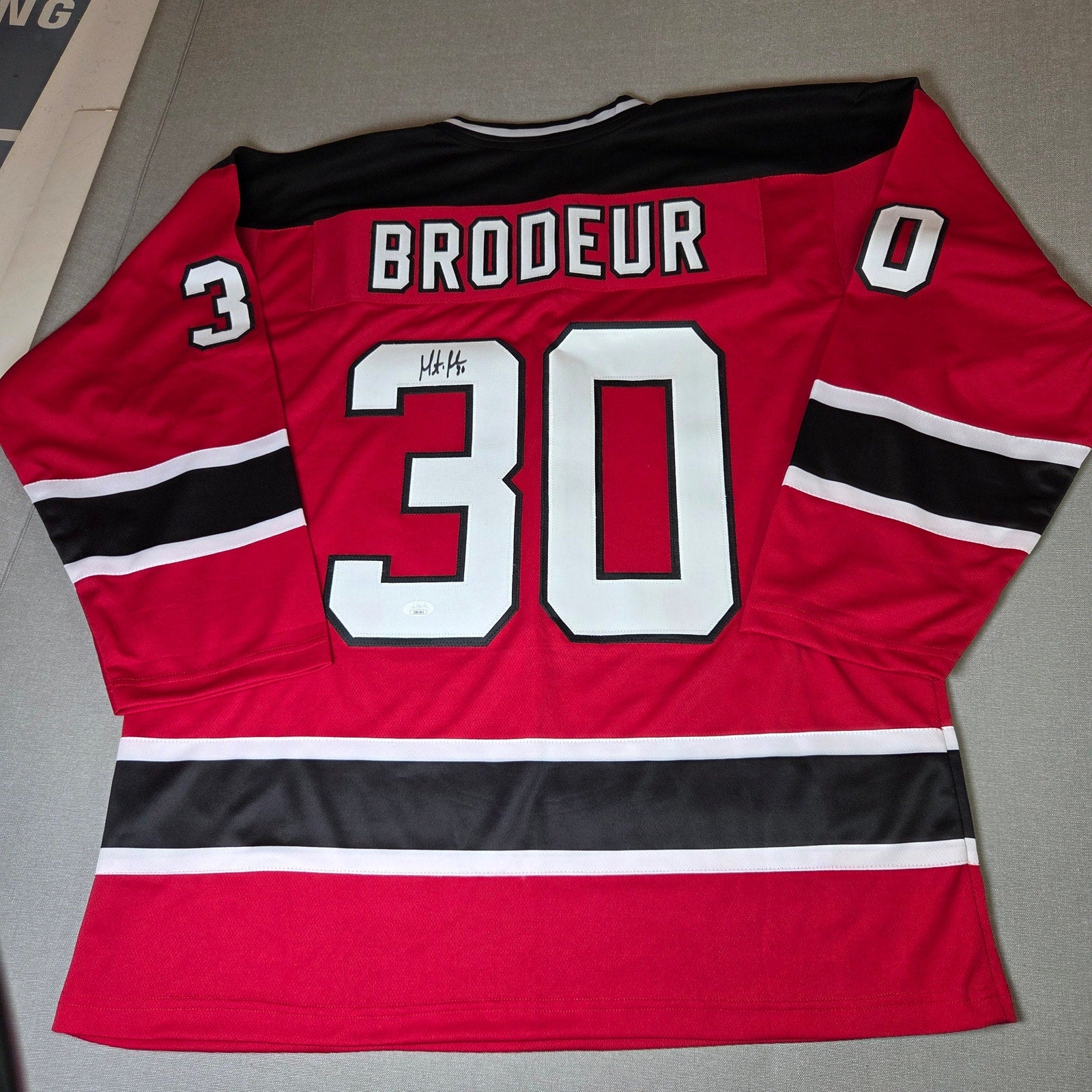 Martin Brodeur Signed Custom NJ Devils Jersey #30 XL JSA Certified Autograph