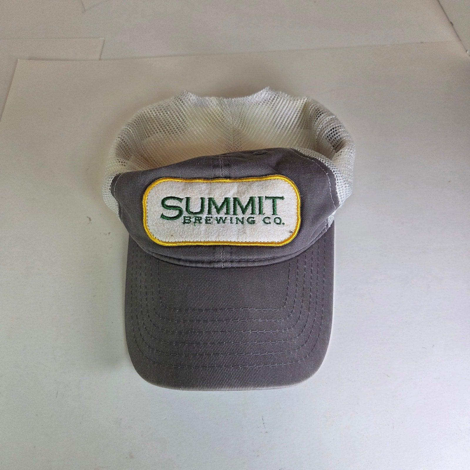 Summit Brewing Co. Trucker Hat Gray White Mesh Snapback Brewery Branding Co.