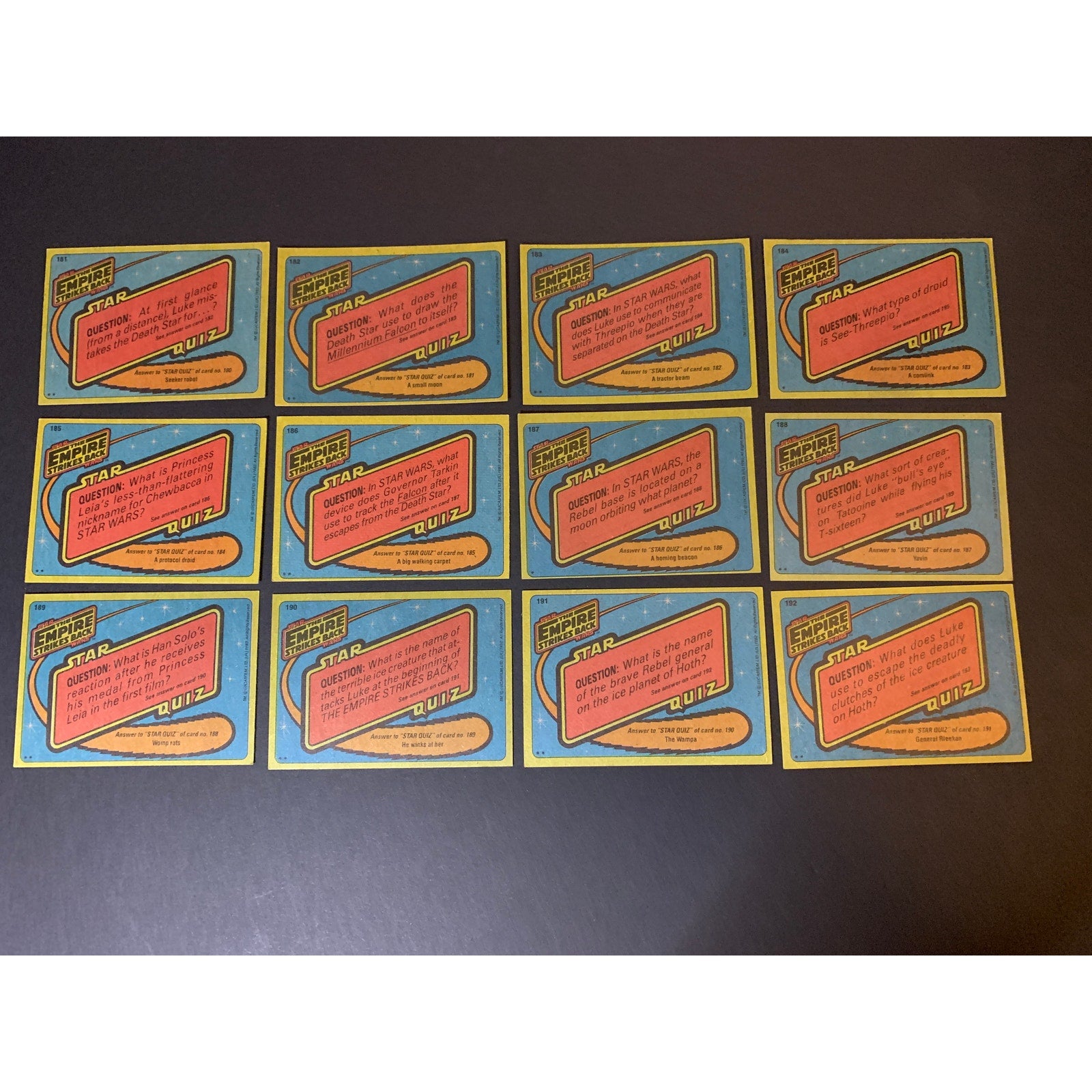 1980 Topps Empire Strikes Back Series 2 Complete Card Set