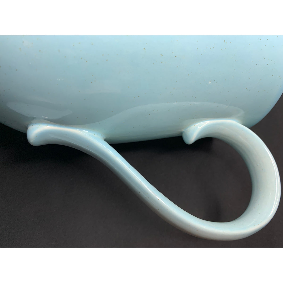 Blue Speckled Ceramic Coffee Tea Pot With Lid Retro Decor READ