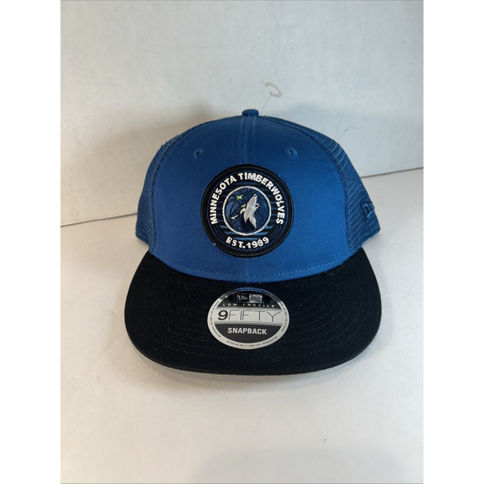 Minnesota Timberwolves Blue with Black Bill New Era Mesh Snapback Adjustable Cap