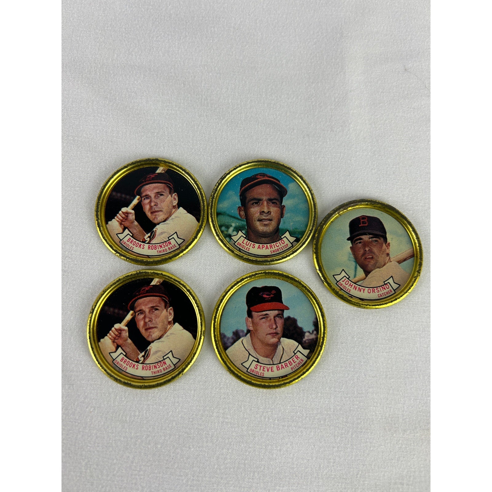 1964 Topps Baseball Coin Lot Brooks Robinson Luis Aparicio Orioles