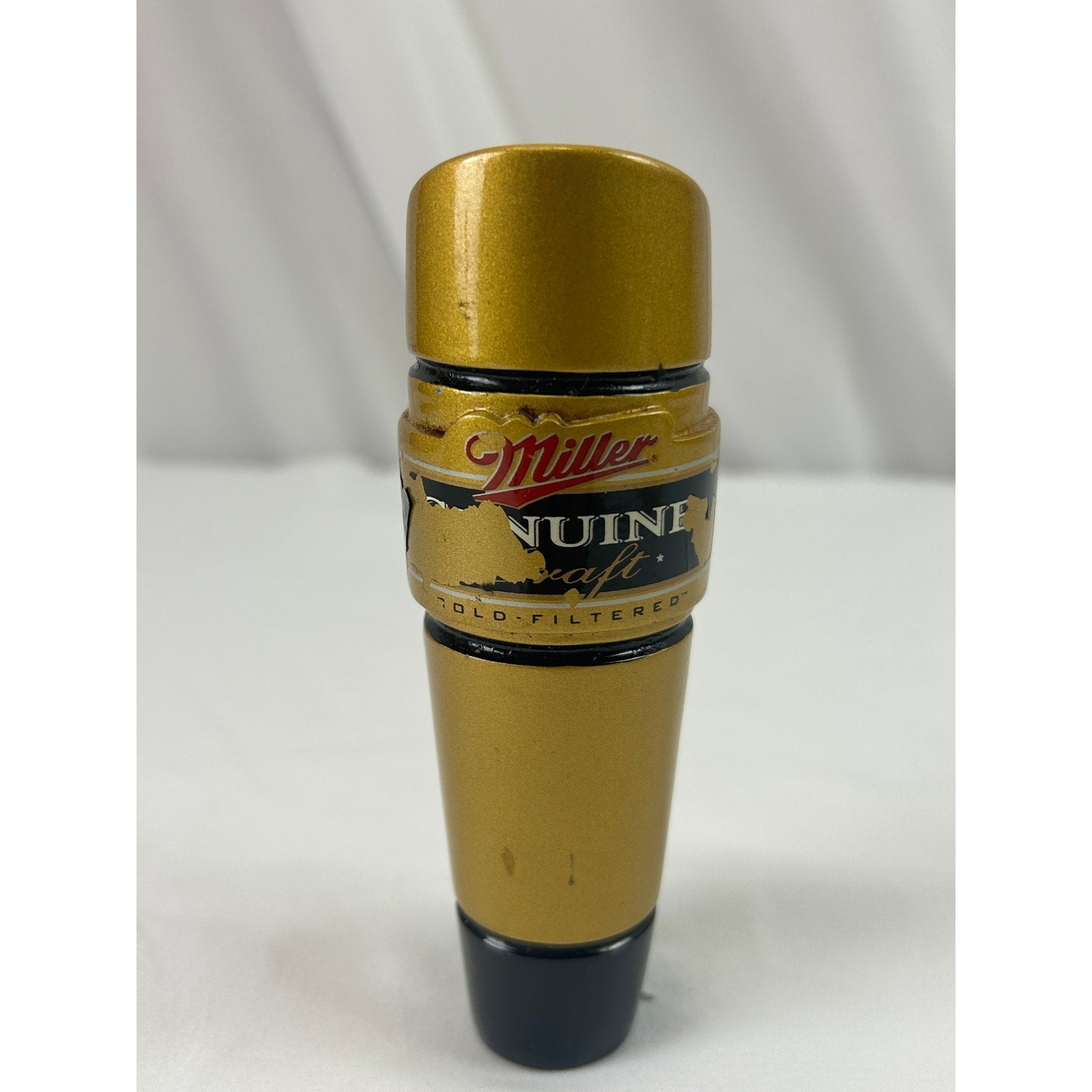 Miller Genuine Draft MGD Gold Black Beer Tap Handle Lot Large 12 Inch & Mini