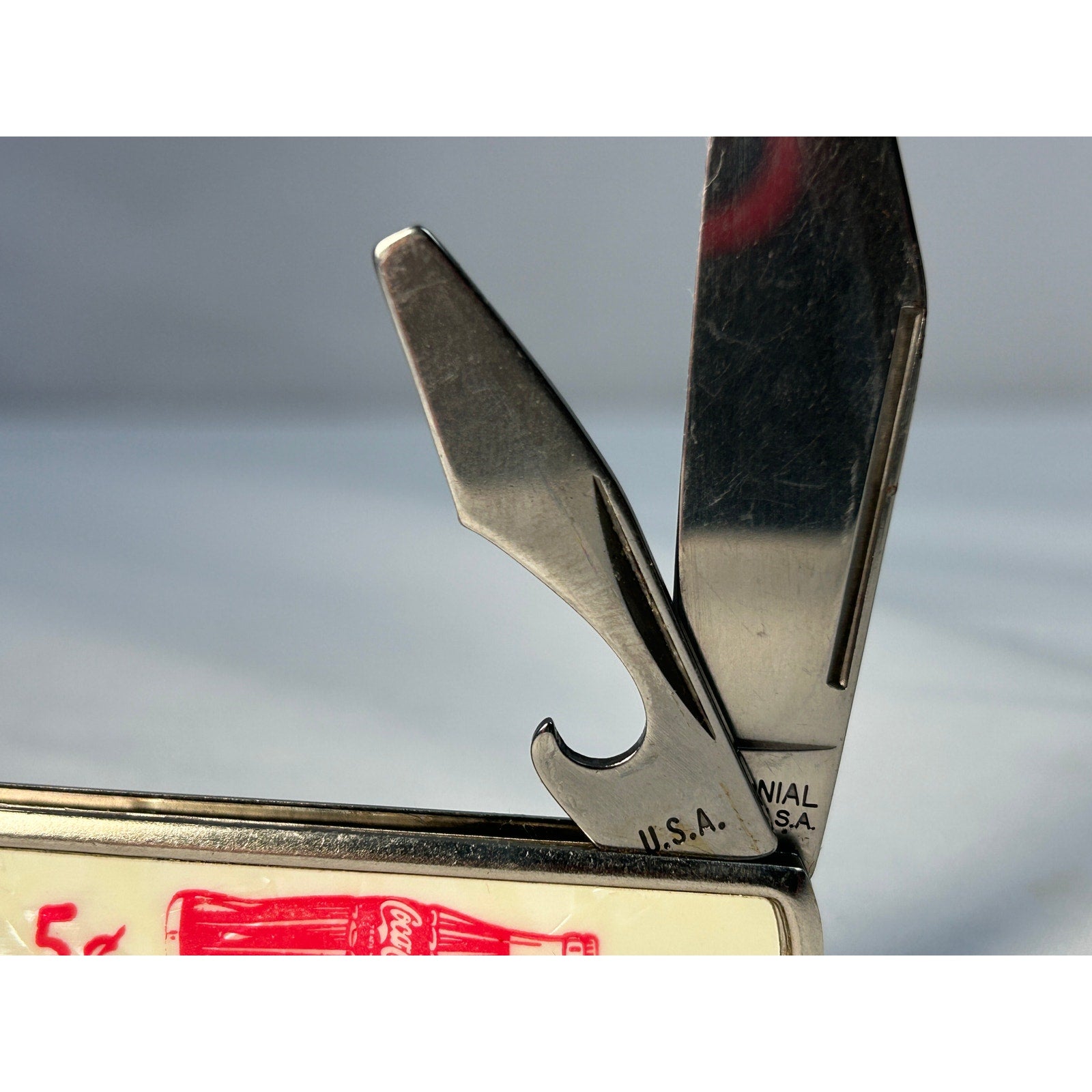 Colonial Coca Cola 5 Cent Advertising Pocket Knife USA w Original Wrapper