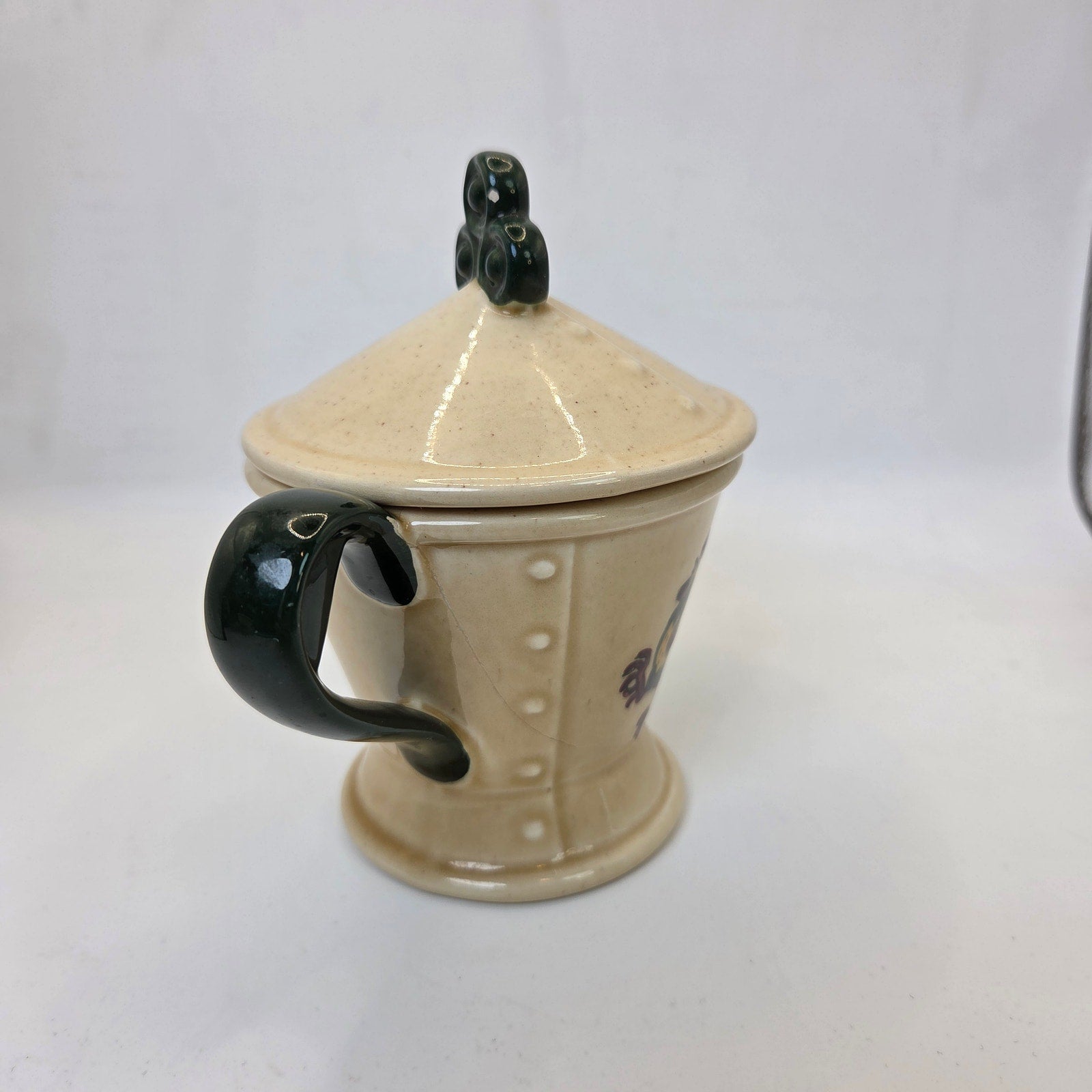 Metlox Poppytrail Rooster Sugar Bowl w/ Lid Vintage Two Handle Covered Jar
