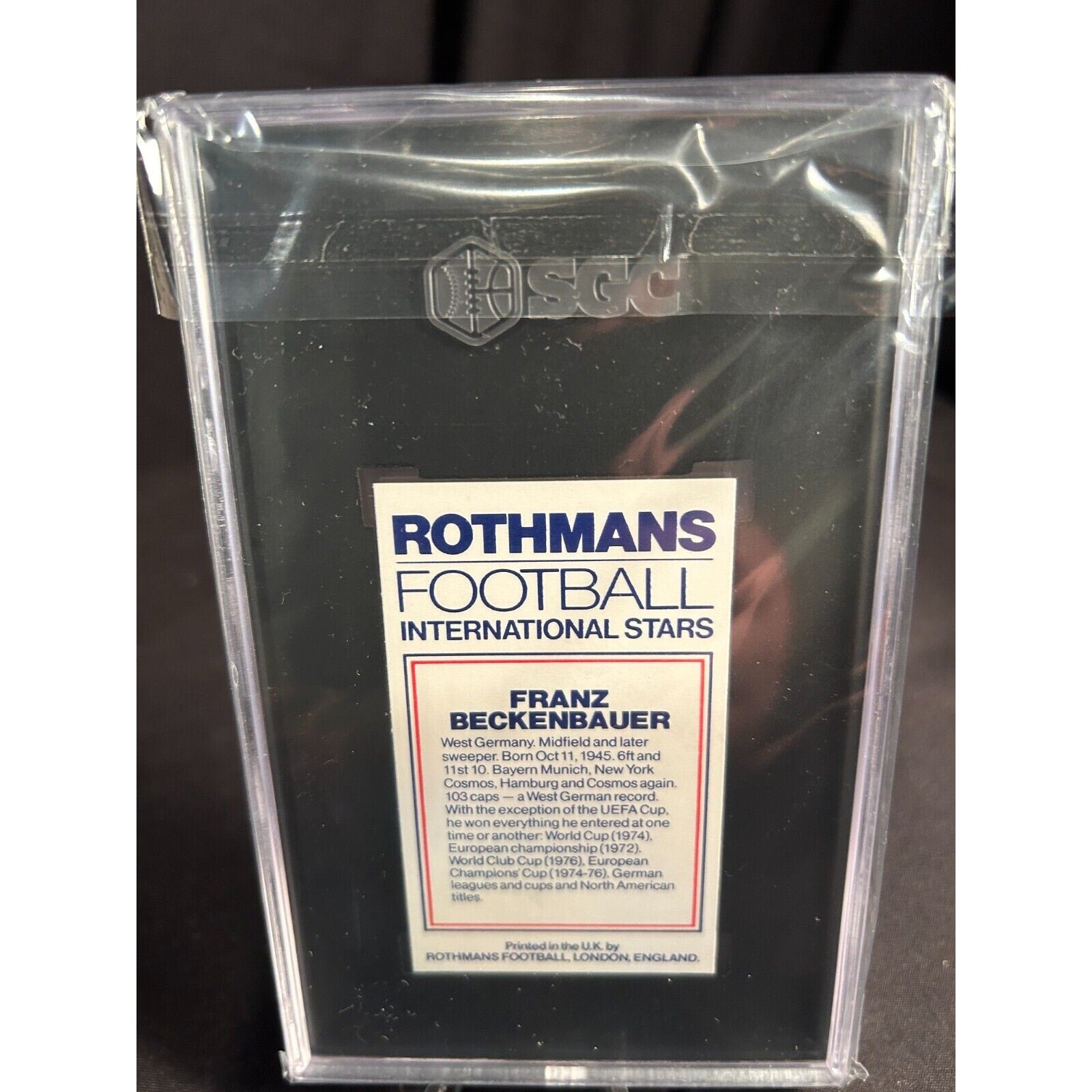 1984 Rothmans Football Franz Beckenbauer International Stars SGC 10