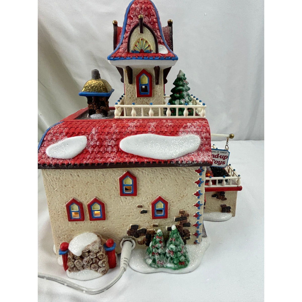 Department 56 Checking It Twice Wind-Up Toys 56757 North Pole Set 2003 Working