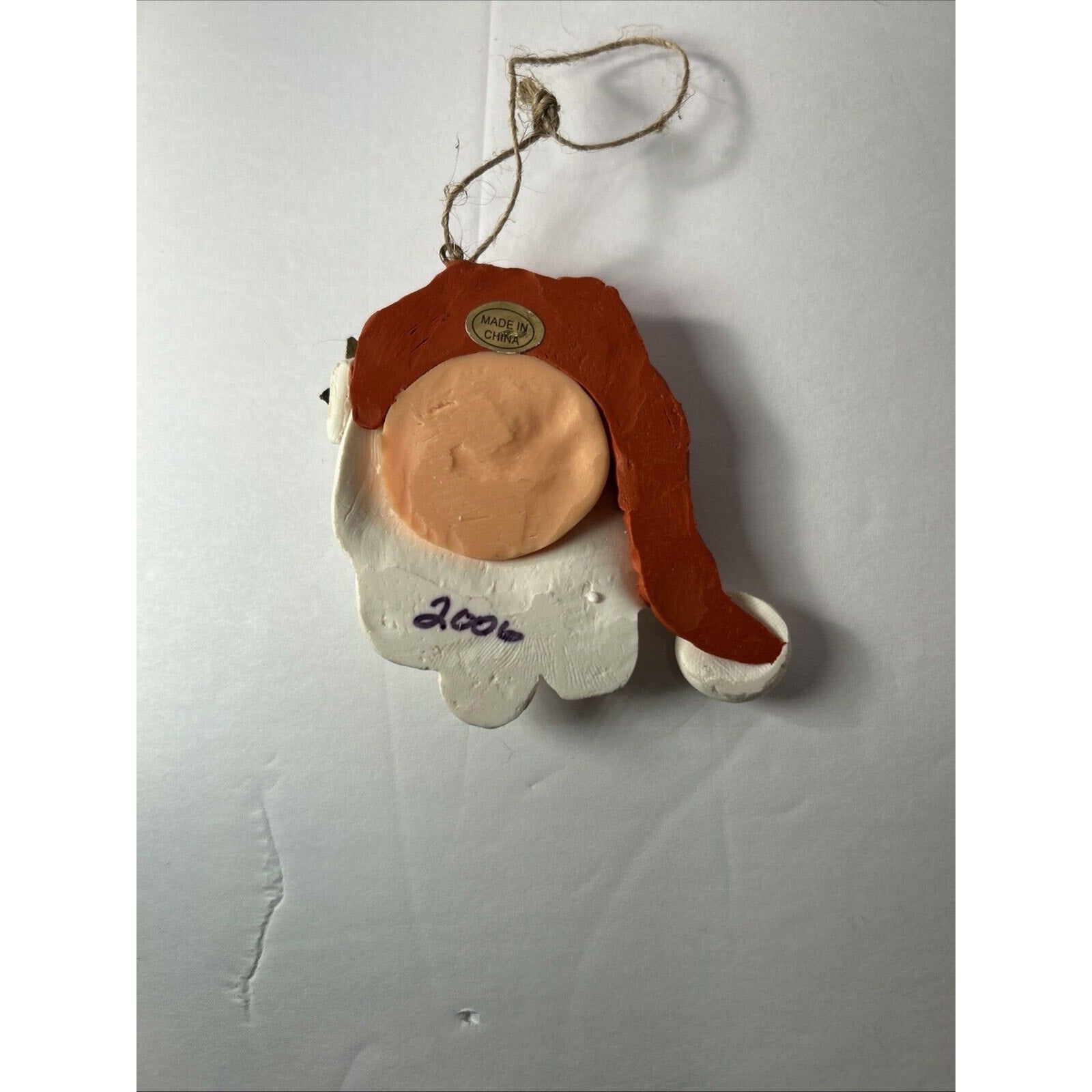 Santa Ornament & Pin Lot – Clay Face Ornament, Wood Santa, Porcelain Santa Pin