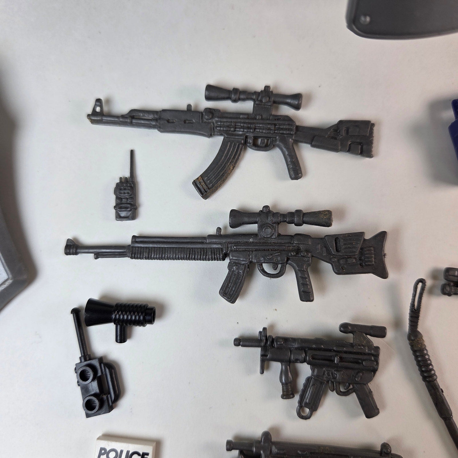 Chap Mei Police SWAT Action Figure w Weapons Gear Mixed Accessory Lot