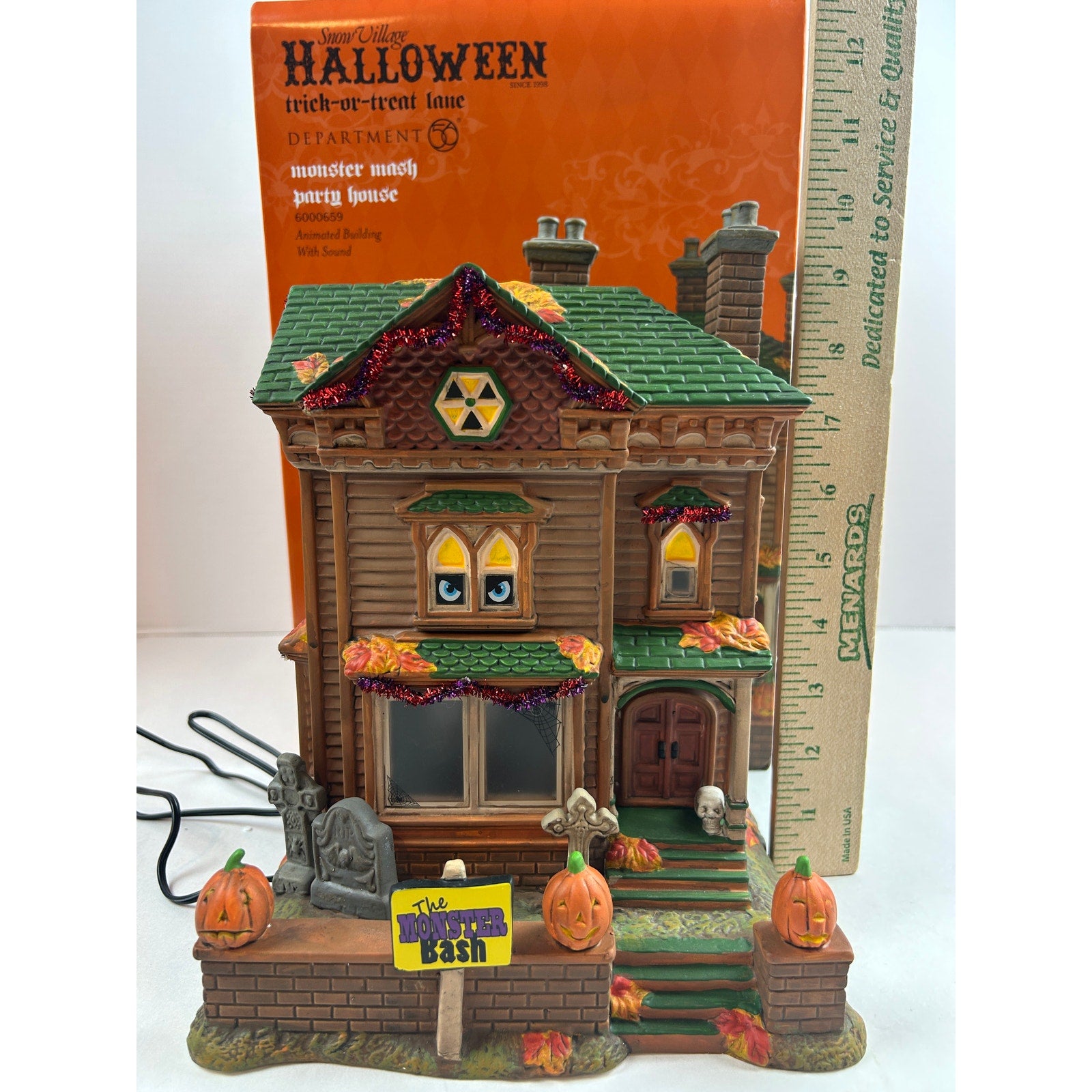 Department 56 Monster Mash Party House 6000659 Animated Musical Lighted with Box